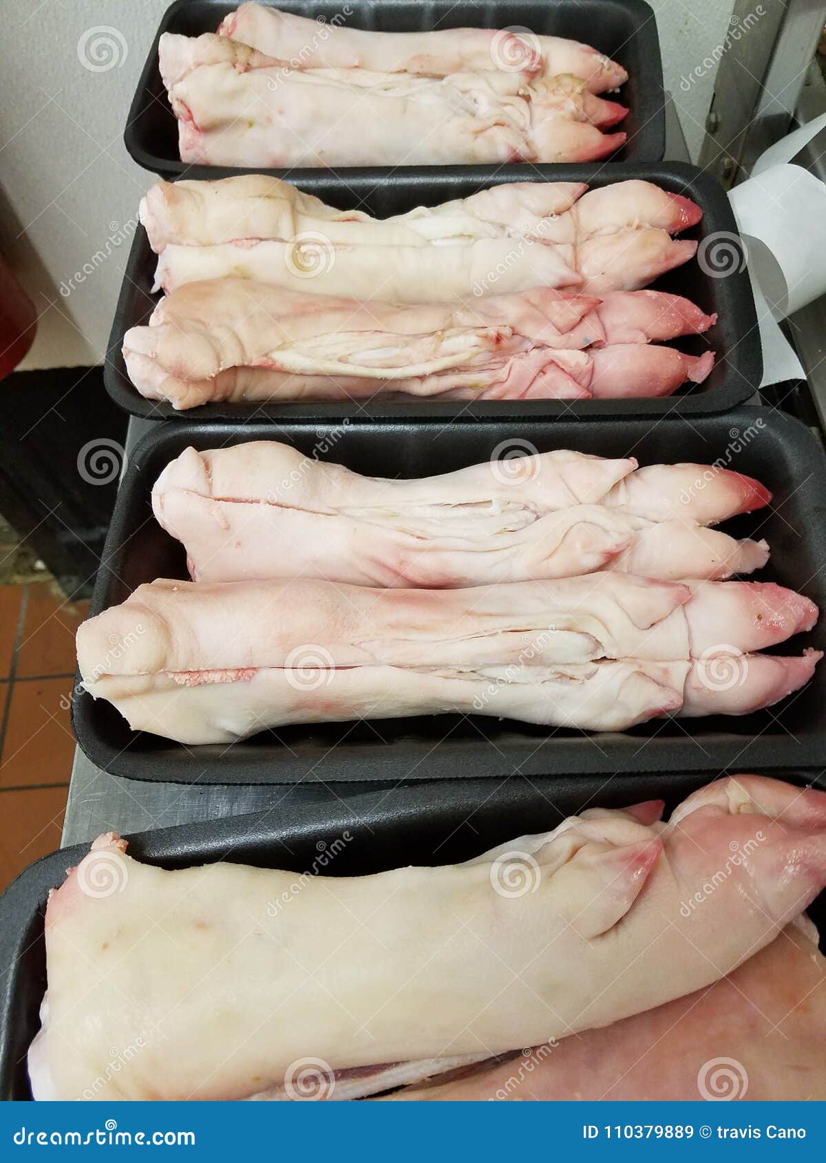 Pigs Feet At The Butcher Stock Image 90067891