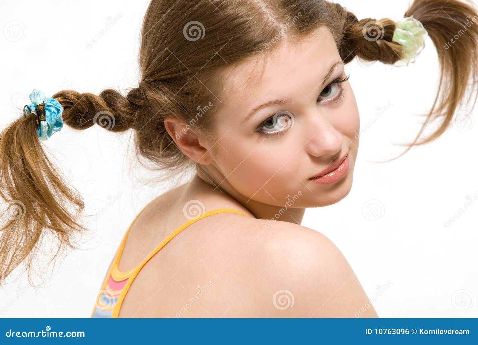Pigtails Stock Photo Image Of Ponytail Female Affection