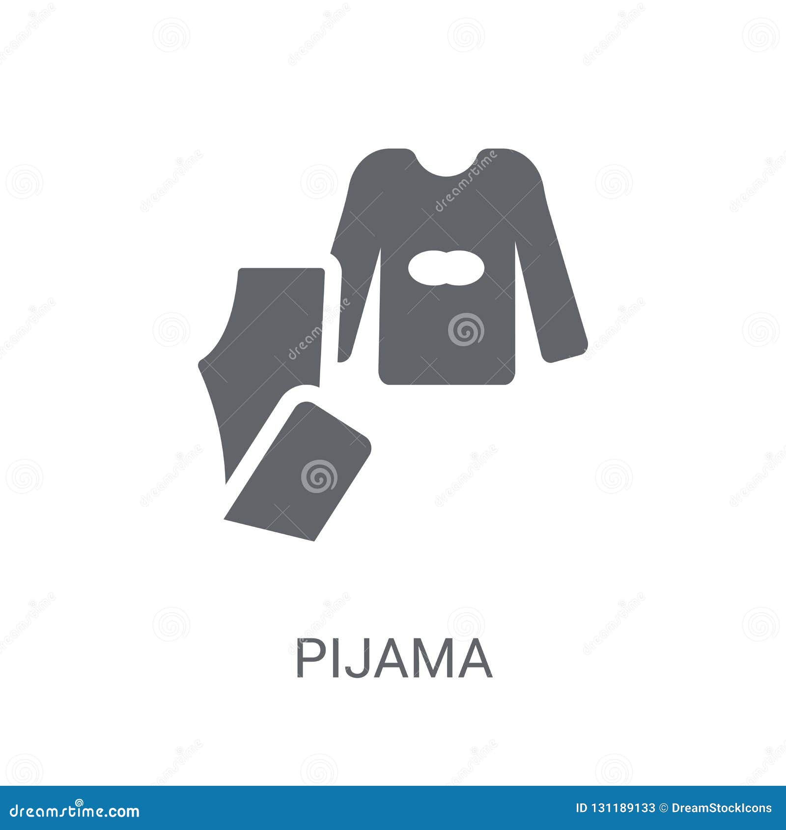 pijama icon. trendy pijama logo concept on white background from