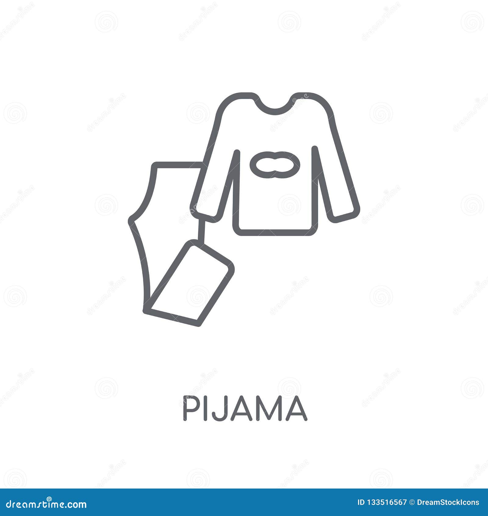 pijama linear icon. modern outline pijama logo concept on white
