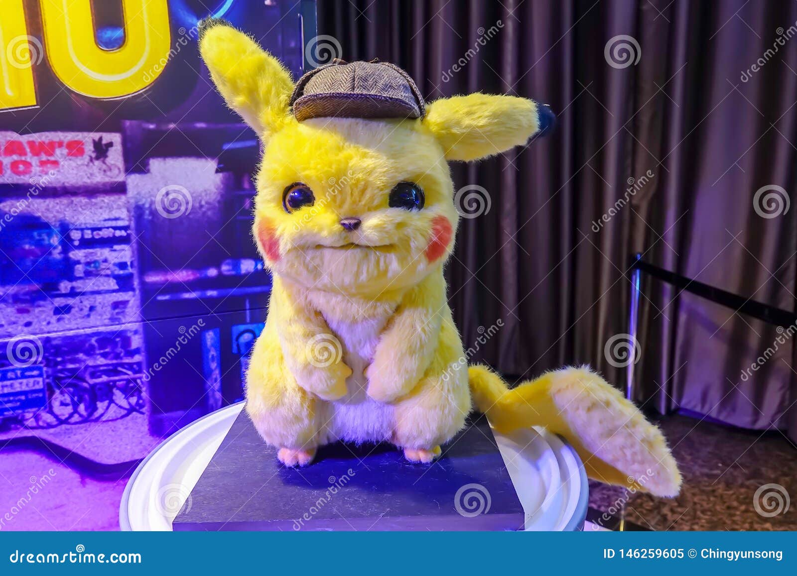 Pikachu Model With A Beautiful Standee Of A Movie Called