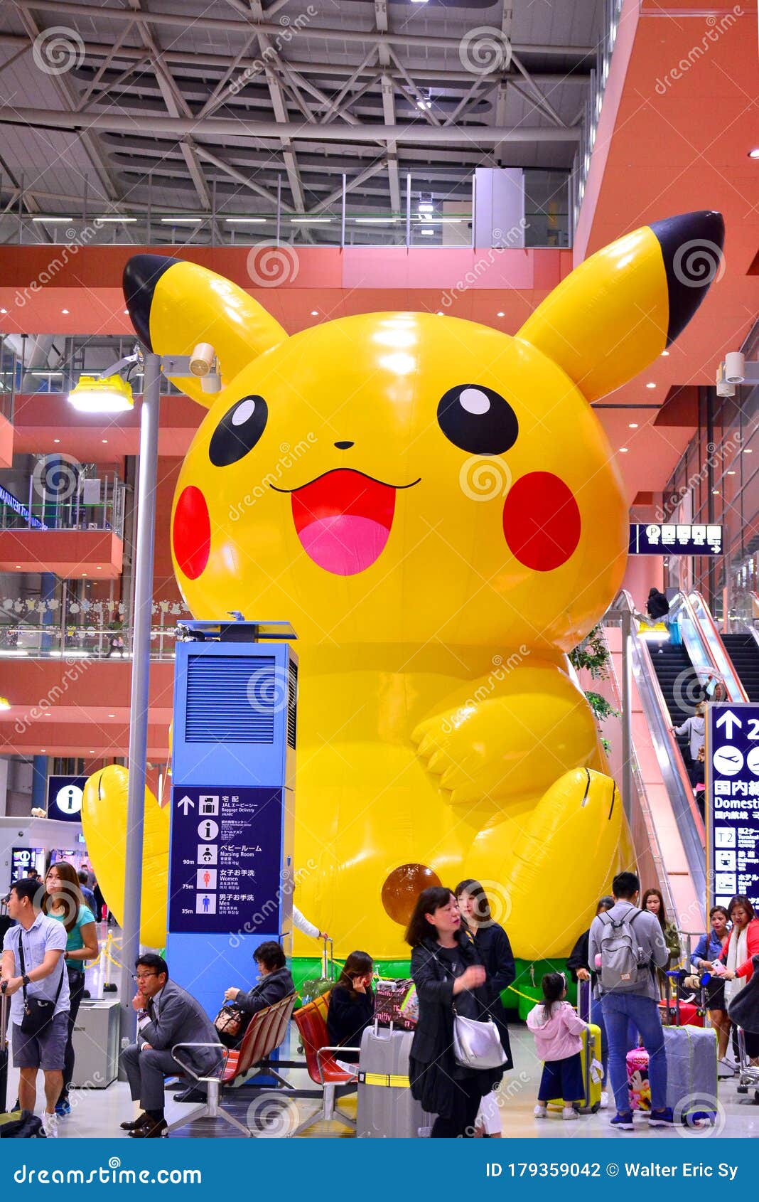 Pikachu Of Pokemon Big Figure At Kansai International Airport Interior In Osaka Japan Editorial Photography Image Of Osaka Book