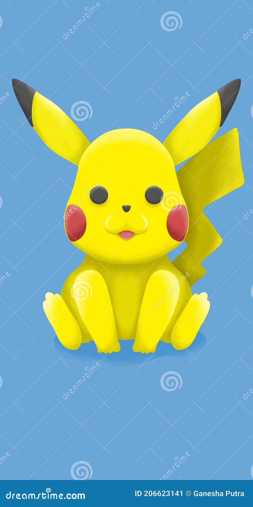 Cute Pikachu Pokemon Flat Design Editorial Photo - Image of ...