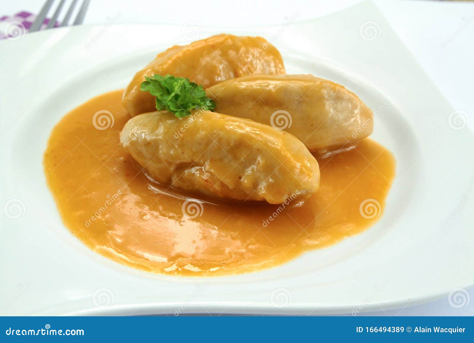Pike Dumplings with Nantua Sauce Stock Image - Image of fish, rice ...