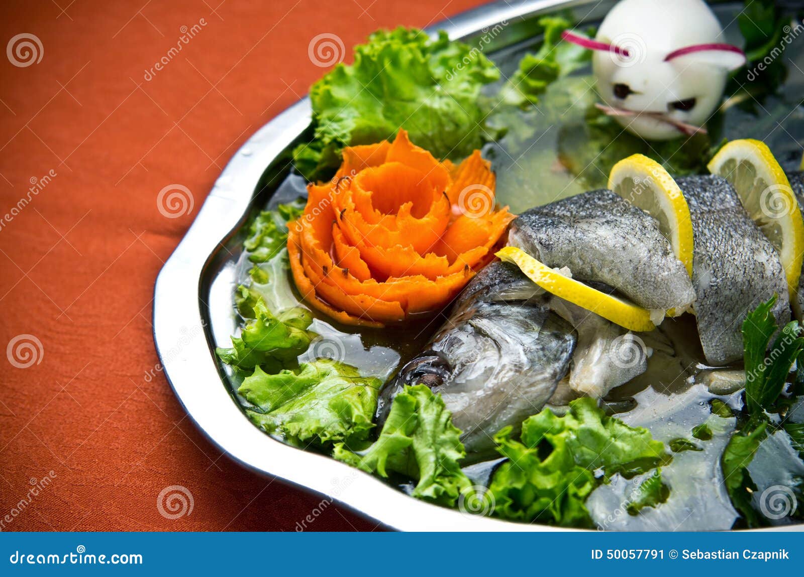 Pike Perch Elegant Dish Served Stock Image Image of delicious
