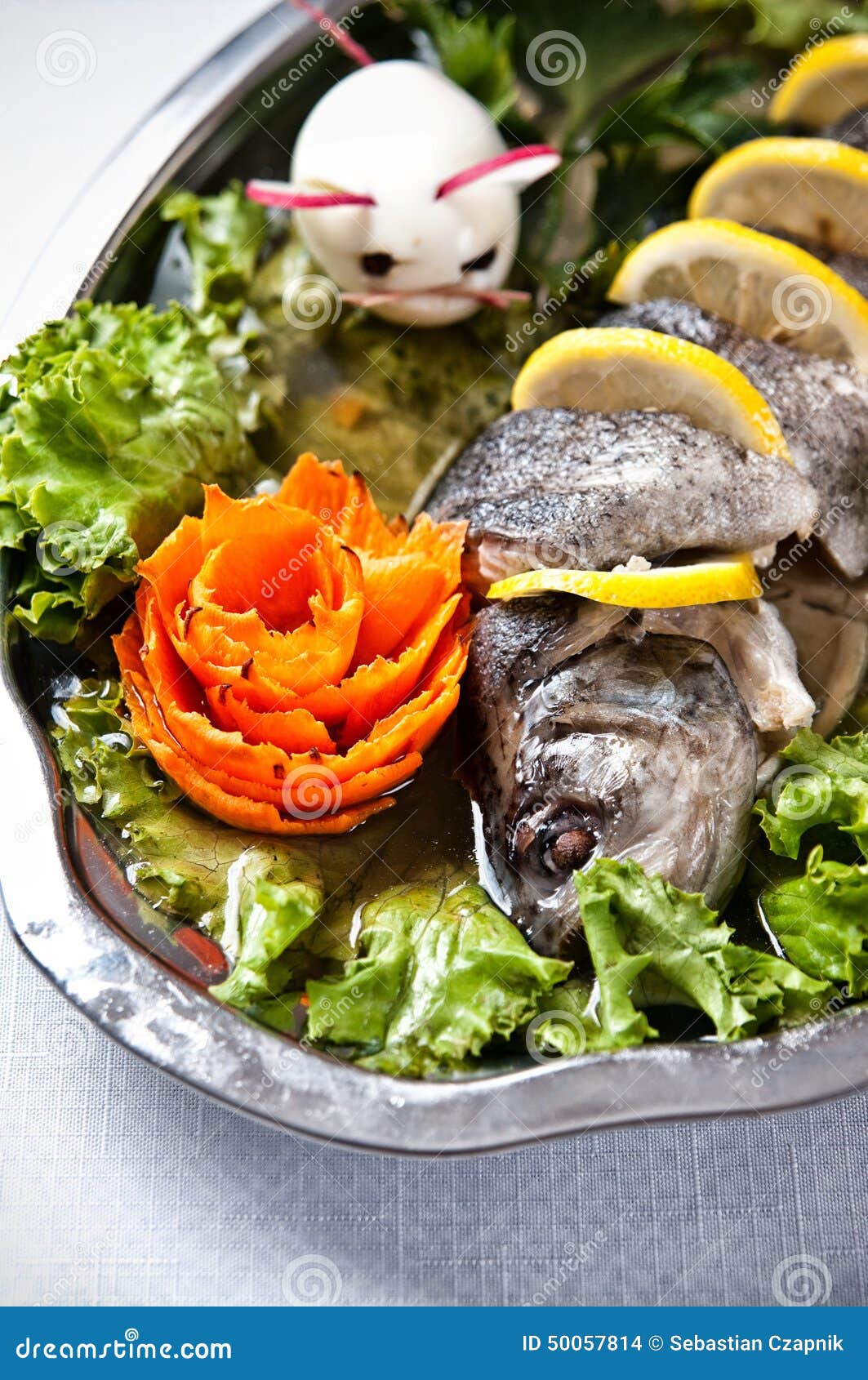 Pike Perch Elegant Dish Served Stock Photo Image of lemon, pike 50057814