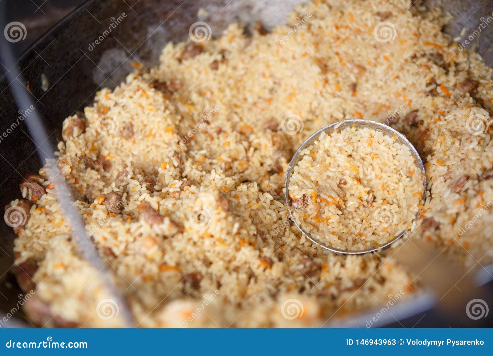 Pilaf. Eastern Cuisine, Which is Based on Cooked Rice Stock Image