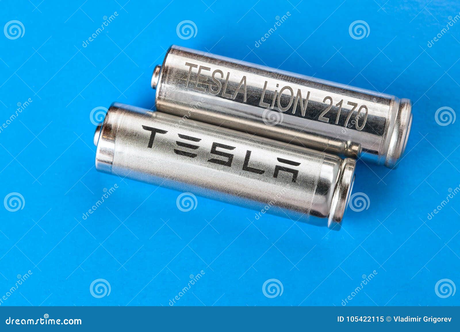 Pilas Batería De Ión De Del Automotriz-grado Tesla Imagen editorial - Imagen de azul, asimientos: 105422115