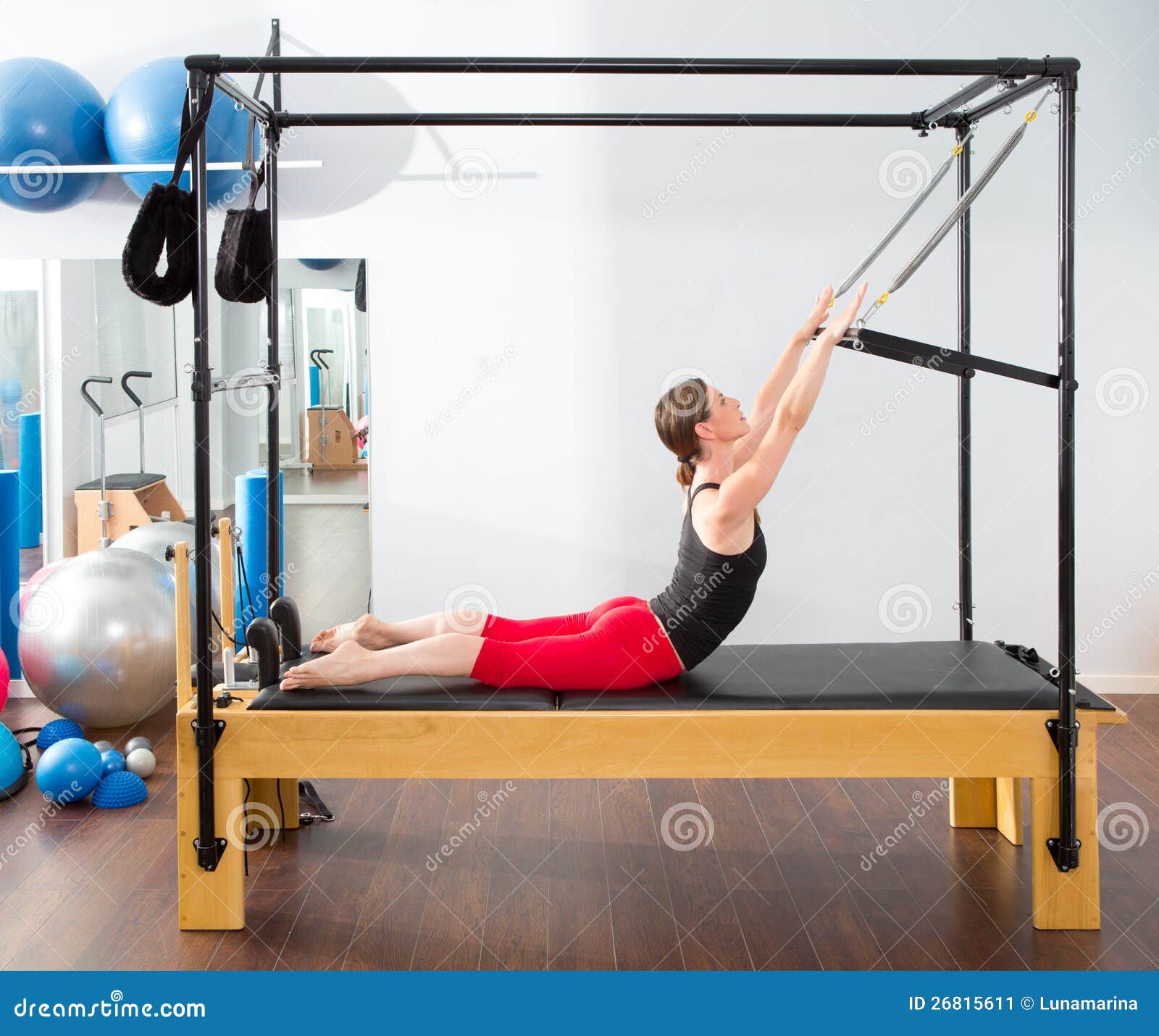 Pilates Aerobic Instructor Woman in Cadillac Stock Image Image of