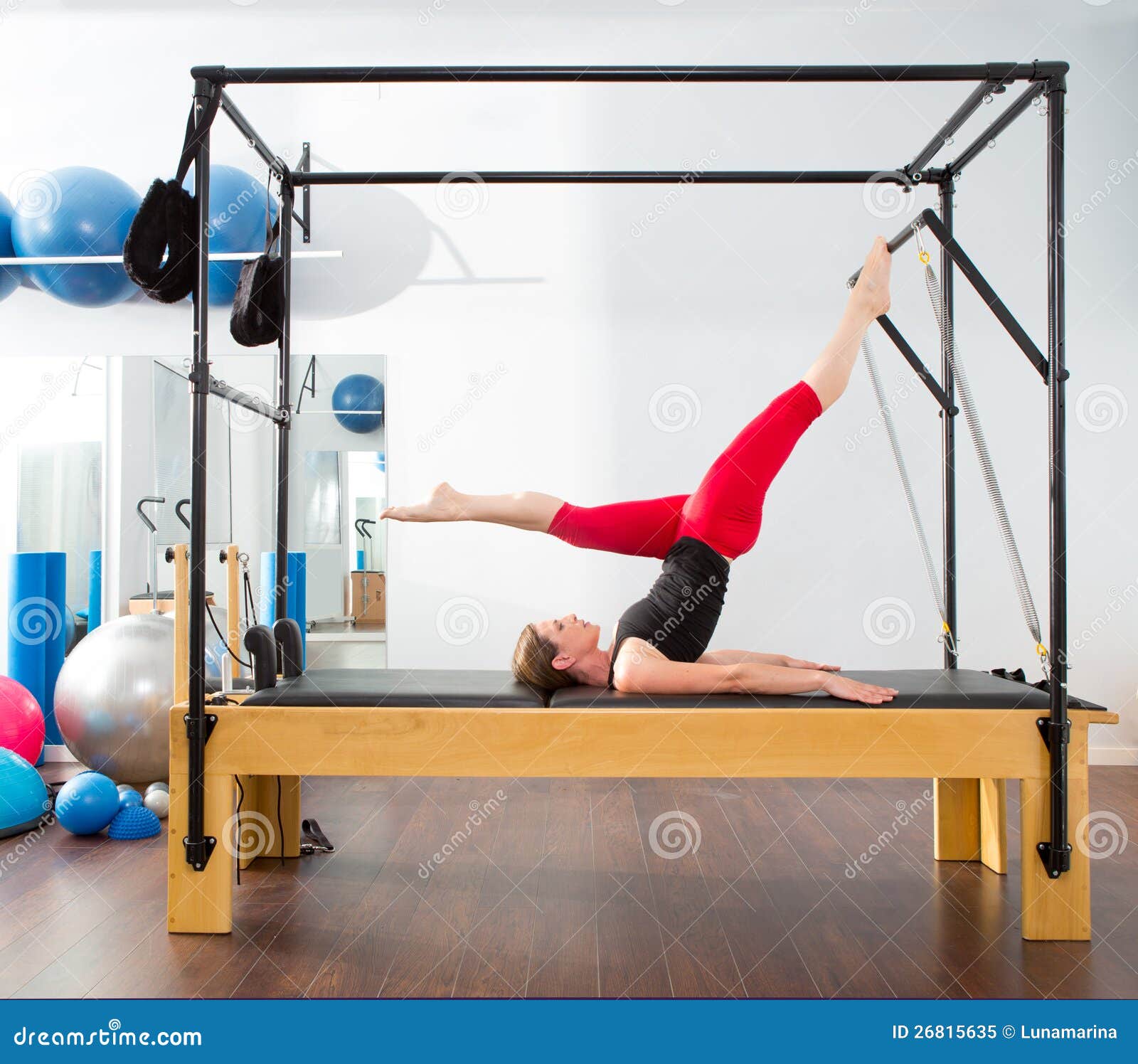 Pilates Aerobic Instructor Woman in Cadillac Stock Image Image of