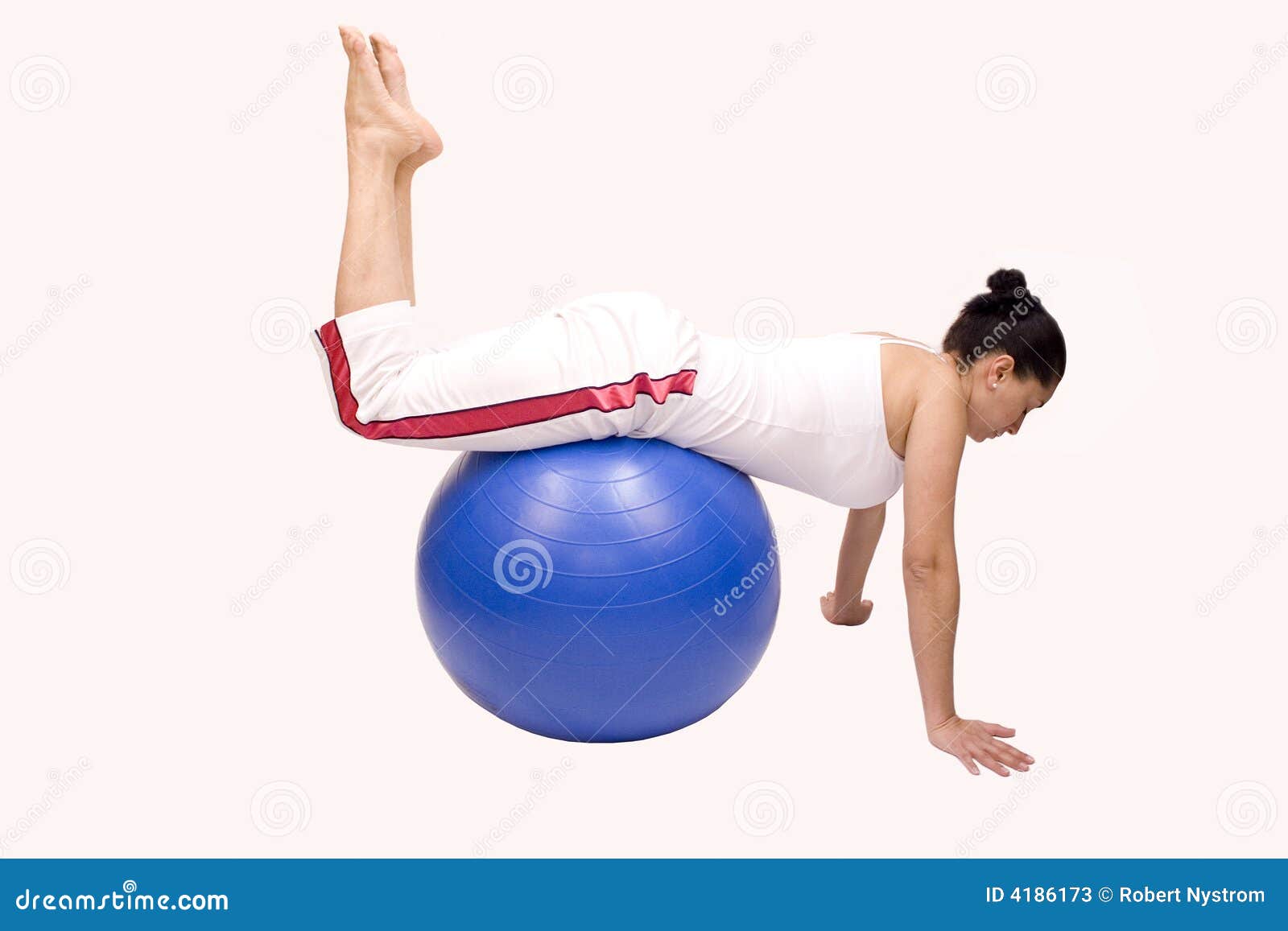 Pilates ball stock image. Image of stomach, body, active 4186173