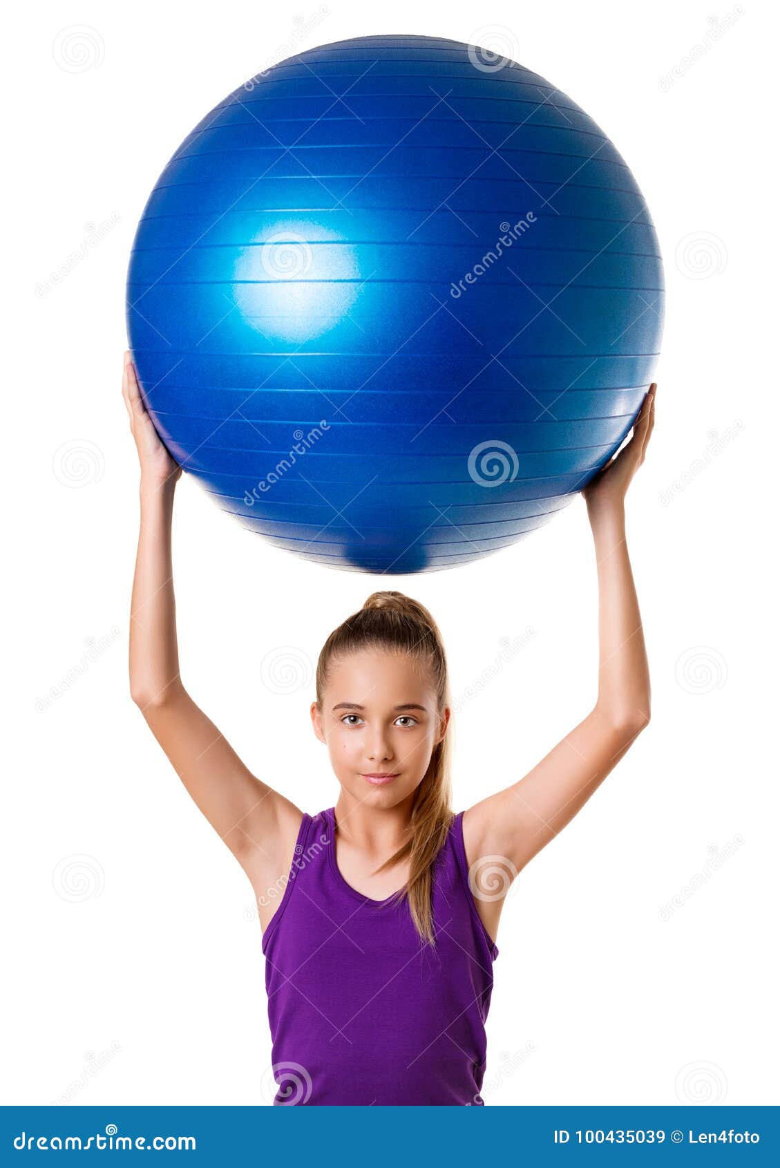 verklaren Relatief oogst Pilates Fitness Young Girl Exercising with Exercise Bal Stock Image - Image  of background, aerobic: 100435039