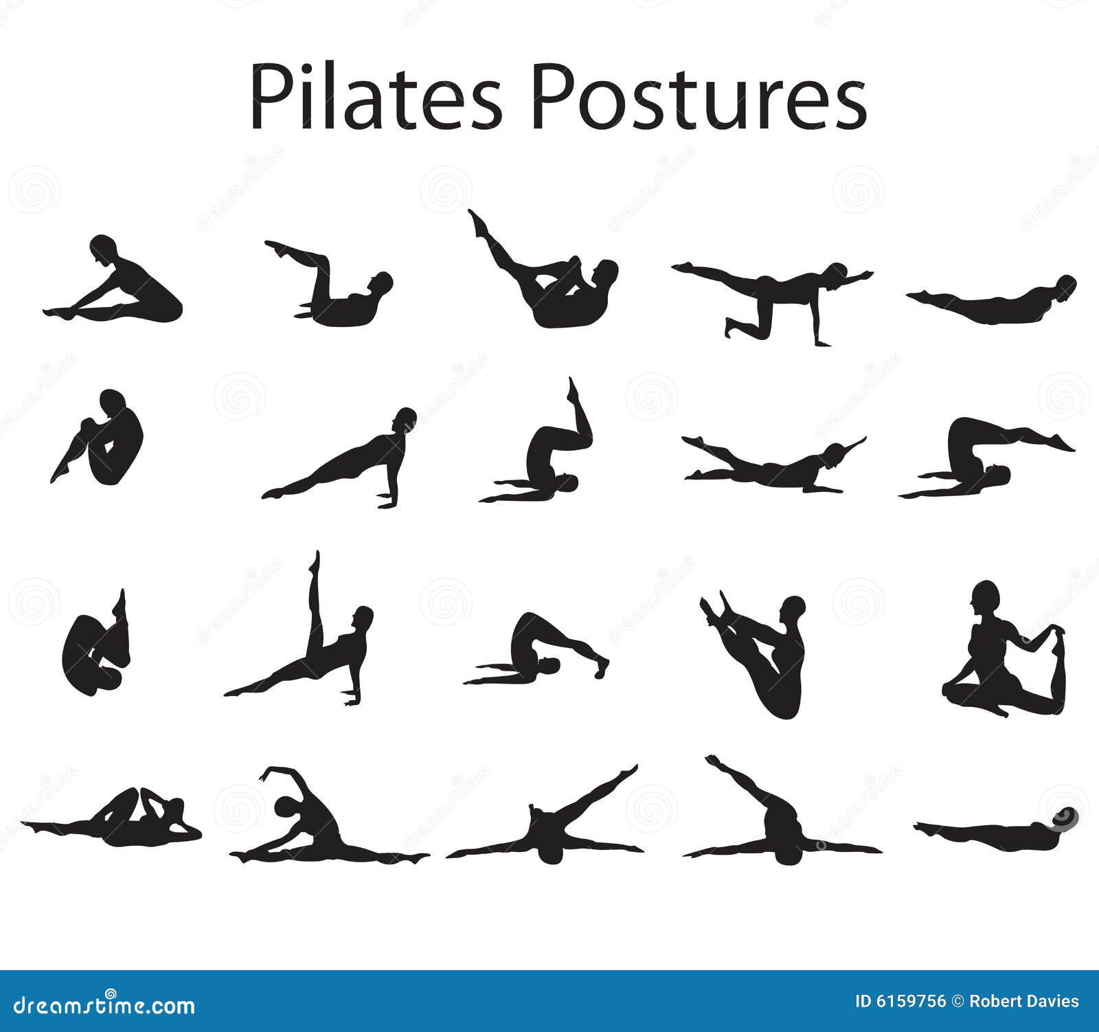 Pilates Postures Stock Illustrations – 240 Pilates Postures Stock