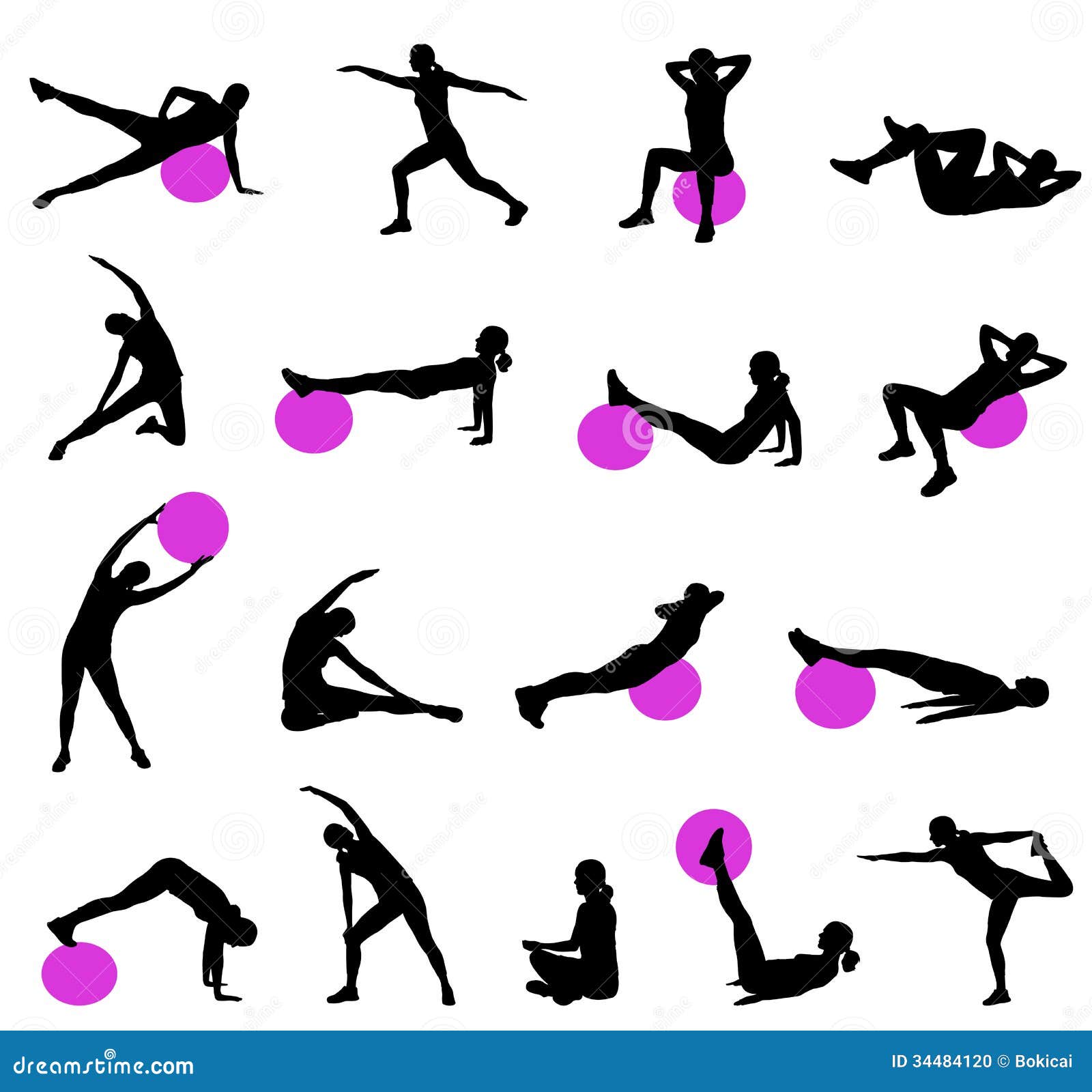 Yoga Pilates Poses Silhouettes Stock Illustrations – 229 Yoga Pilates Poses  Silhouettes Stock Illustrations, Vectors & Clipart - Dreamstime