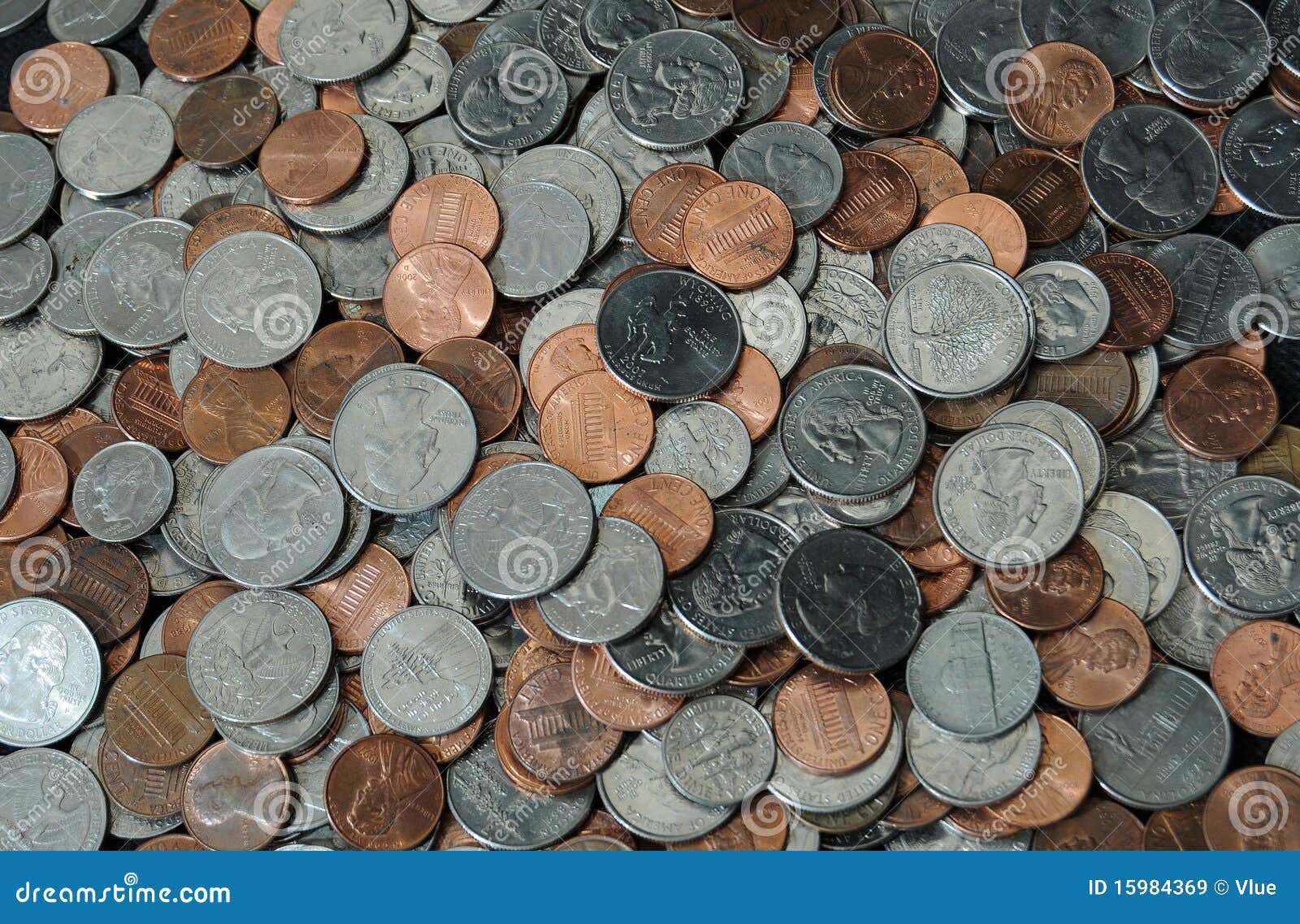 Pile Of American Coins Royalty Free Stock Images - Image ...