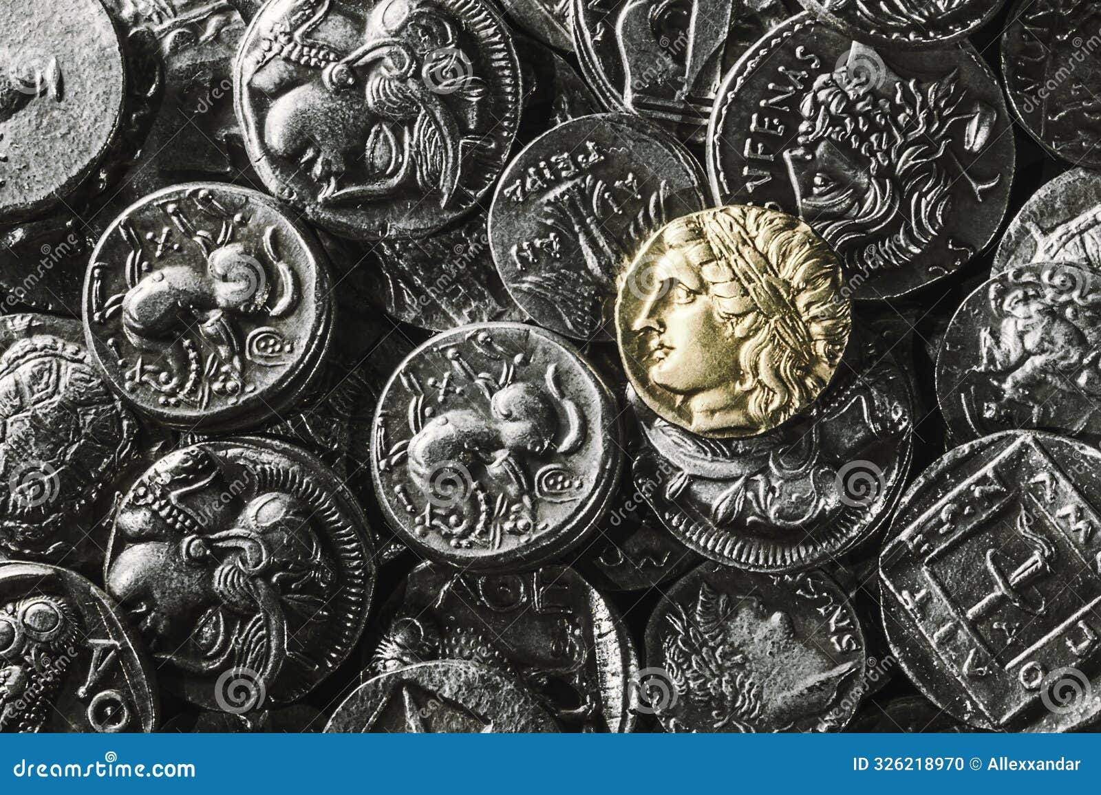 pile of ancient coins