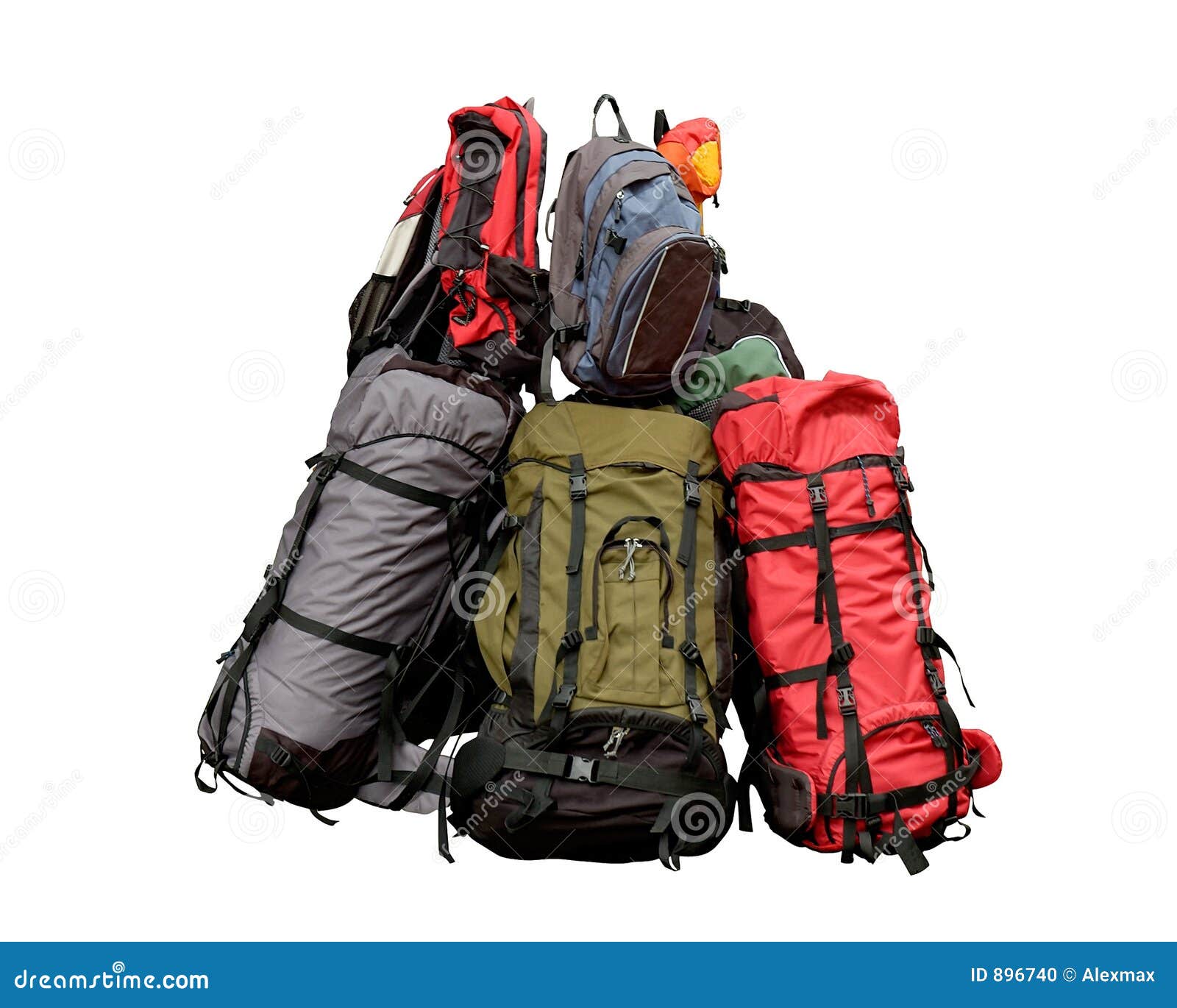 Pile of backpacks stock photo. Image of rucksacks, object 896740