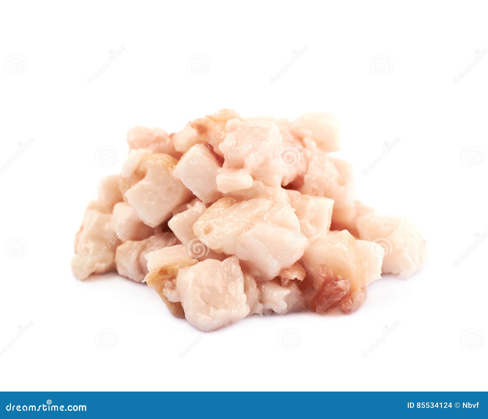Pile of Bacon Fat Cubes Isolated Stock Photo Image of loin, fattening
