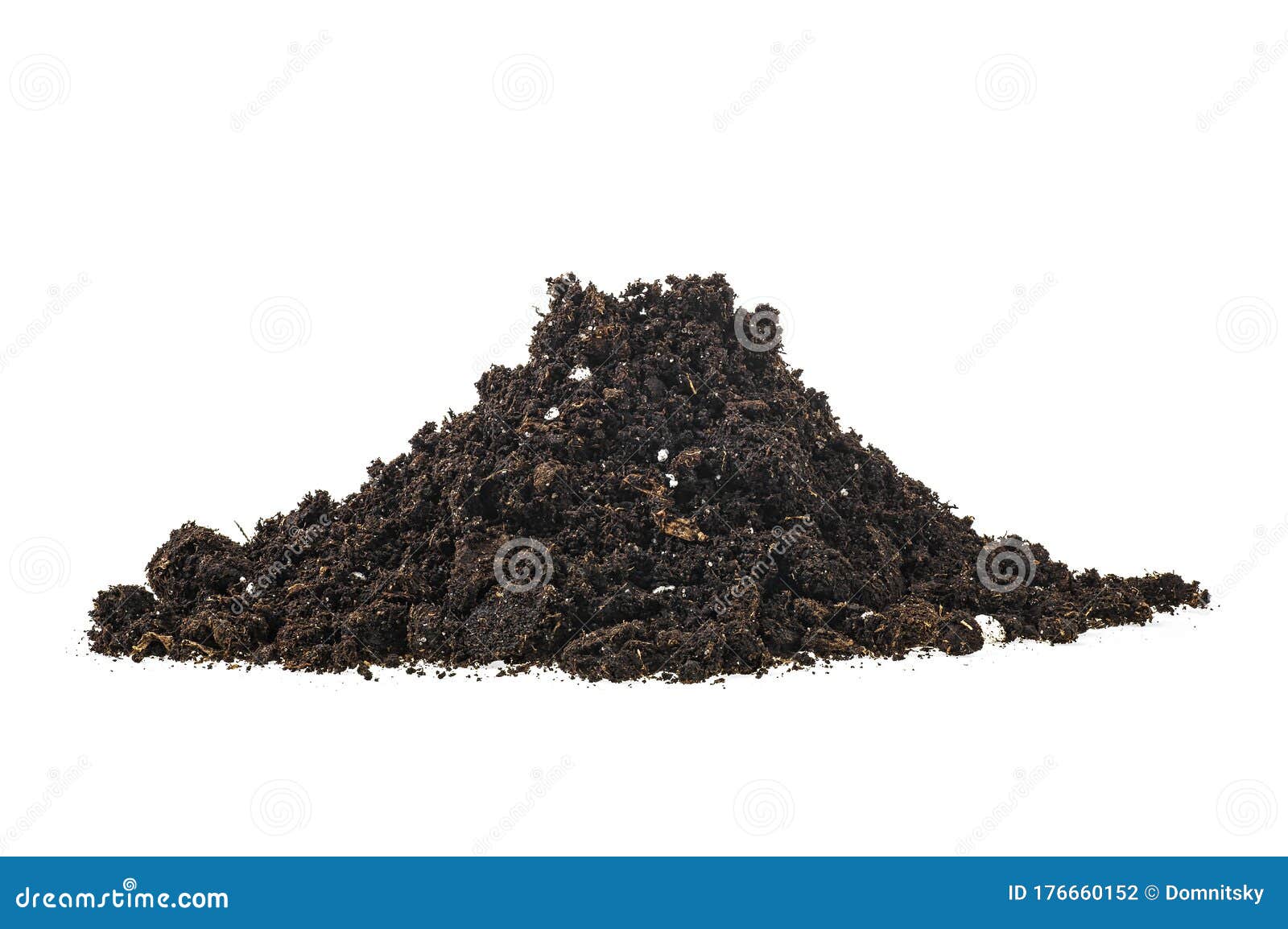 Pile of Black Garden Soil Over White Background Stock Photo Image of