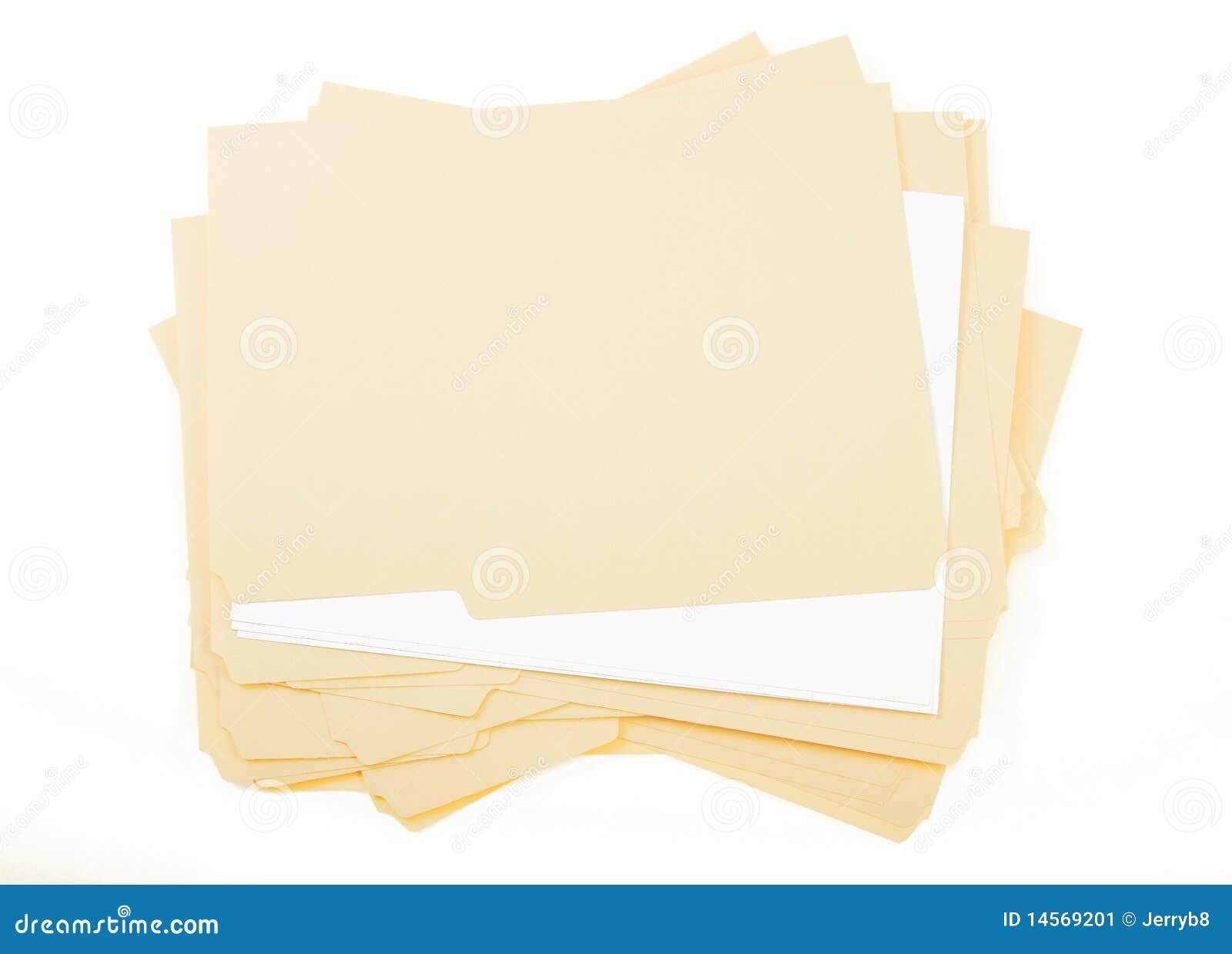 pile of blank brown folders