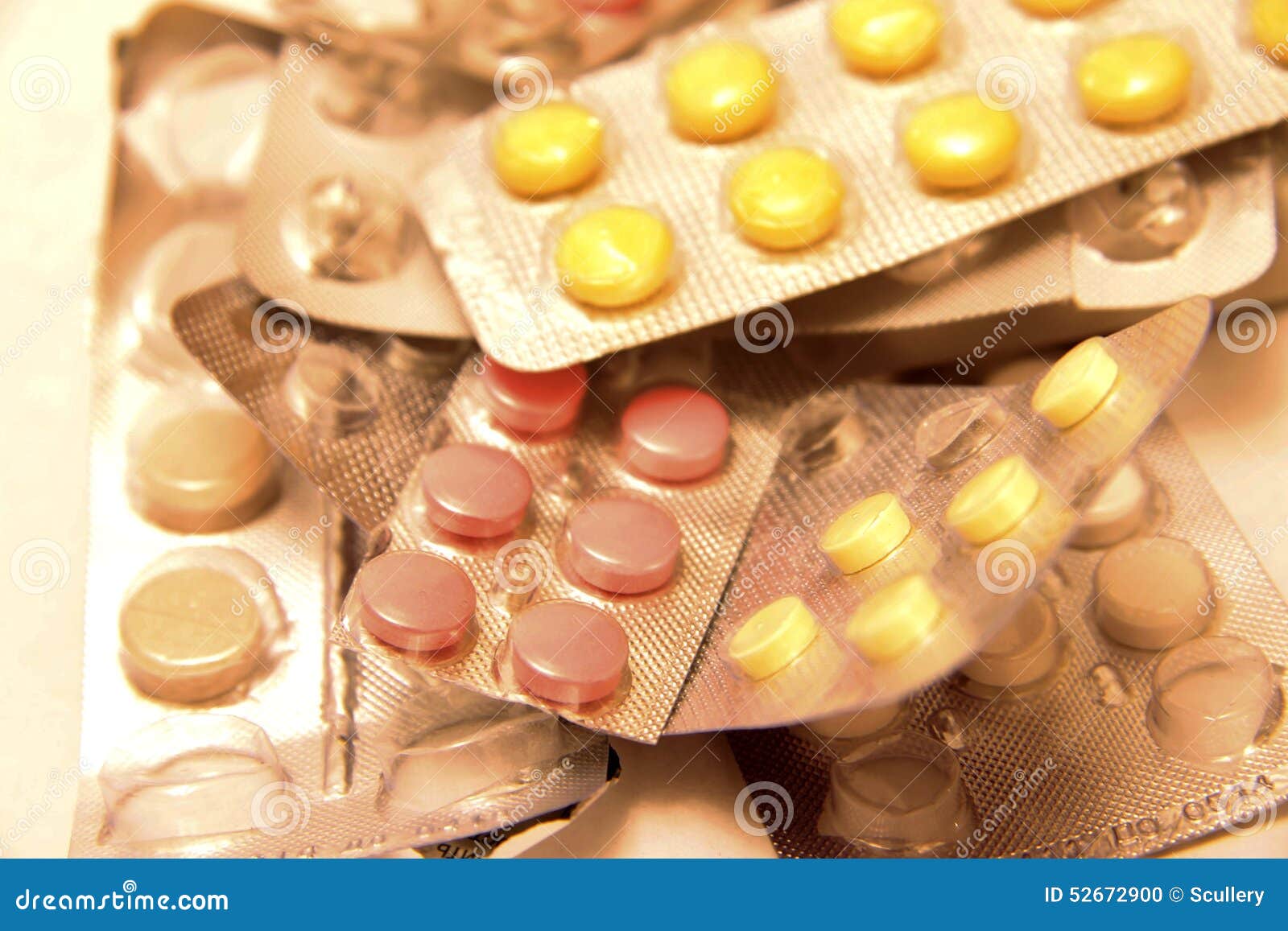 Pile of Blister Bubble Pack Pills Isolated Stock Photo Image of