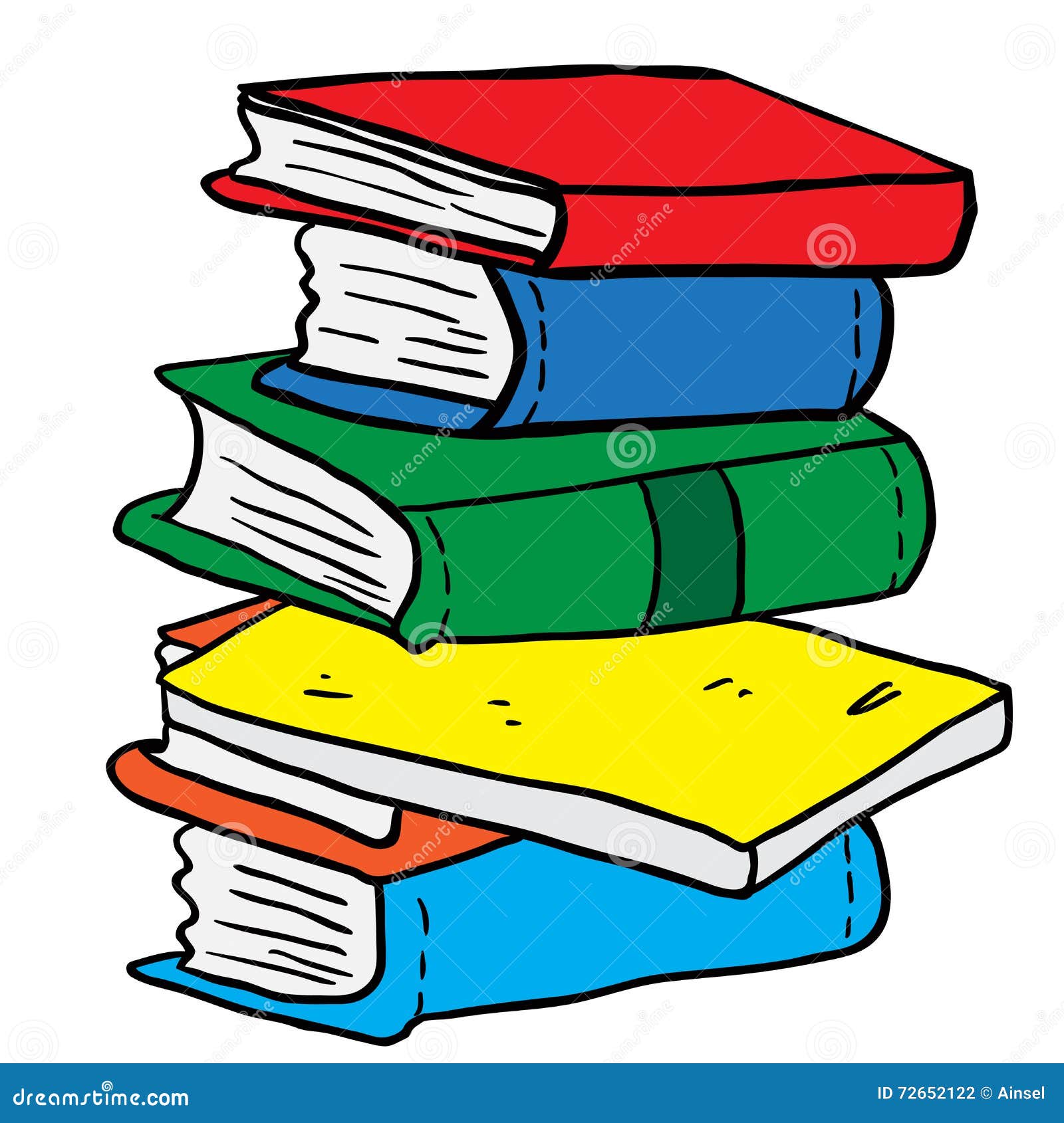 Pile of books stock illustration. Illustration of paper - 72652122