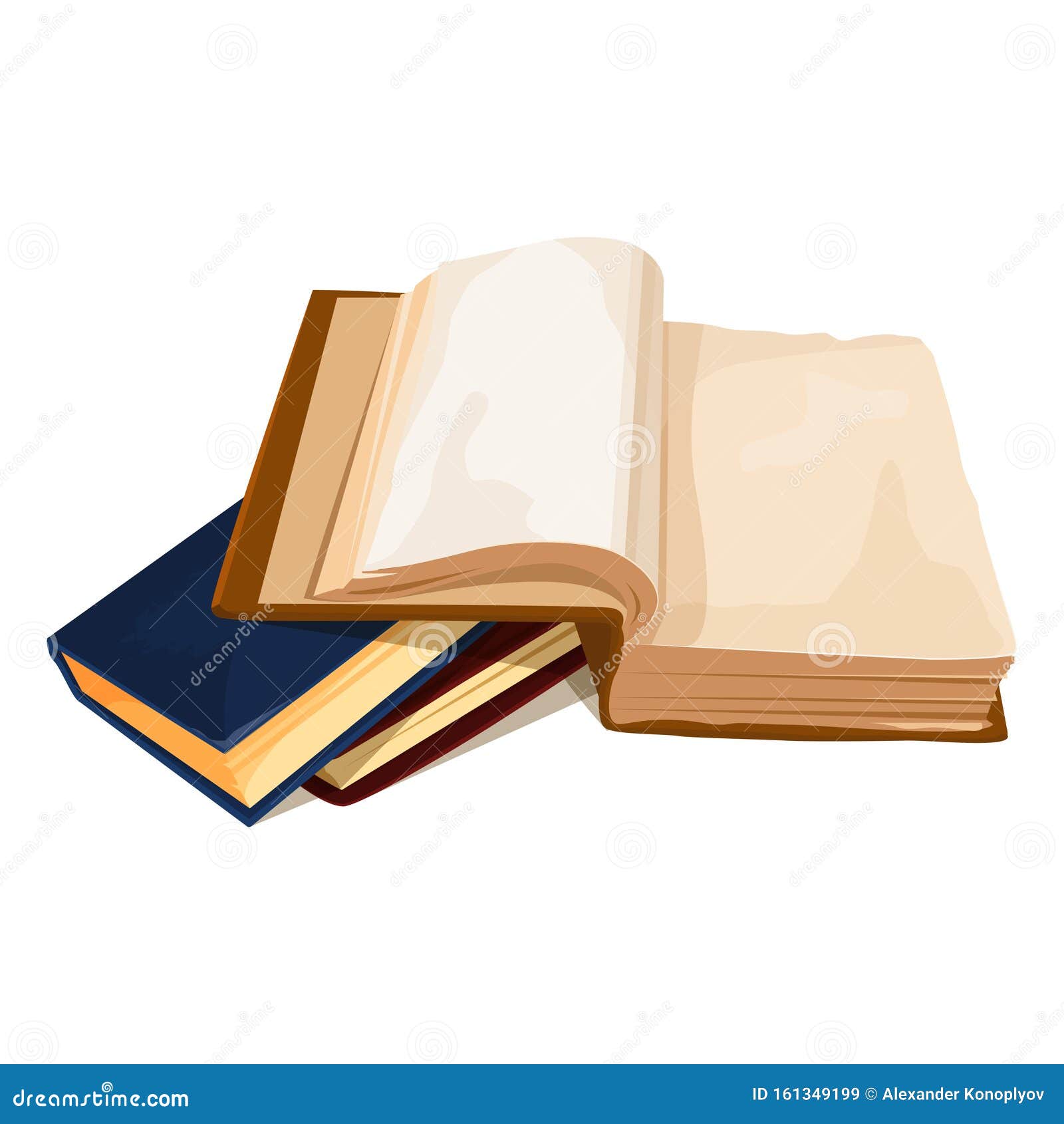 Download Pile Of Books 3D Color Vector Illustration Stock Vector ...