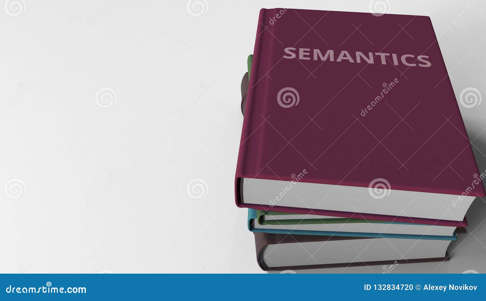 book with semantics title. 3d rendering