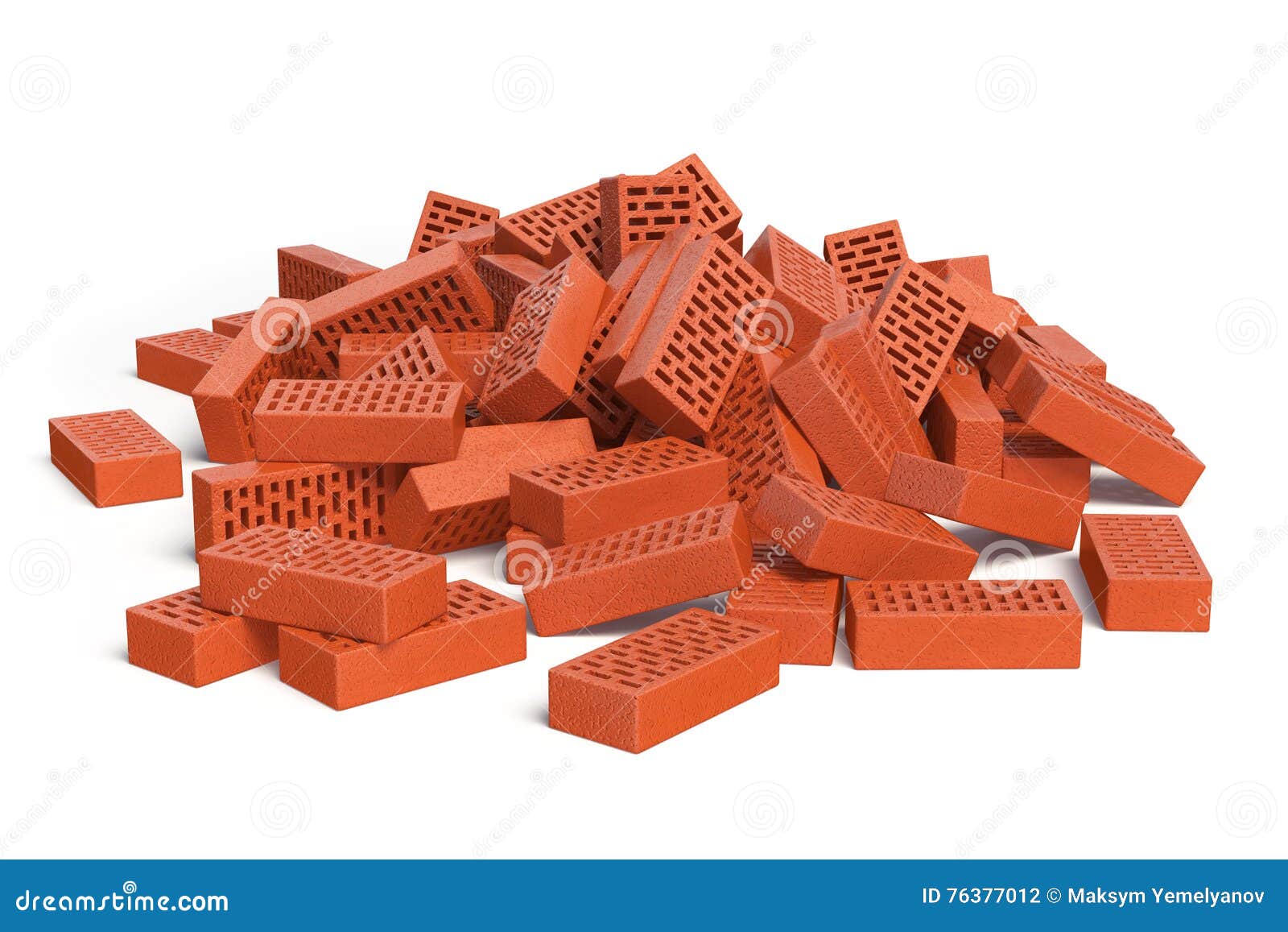 Brick Pile Block Print