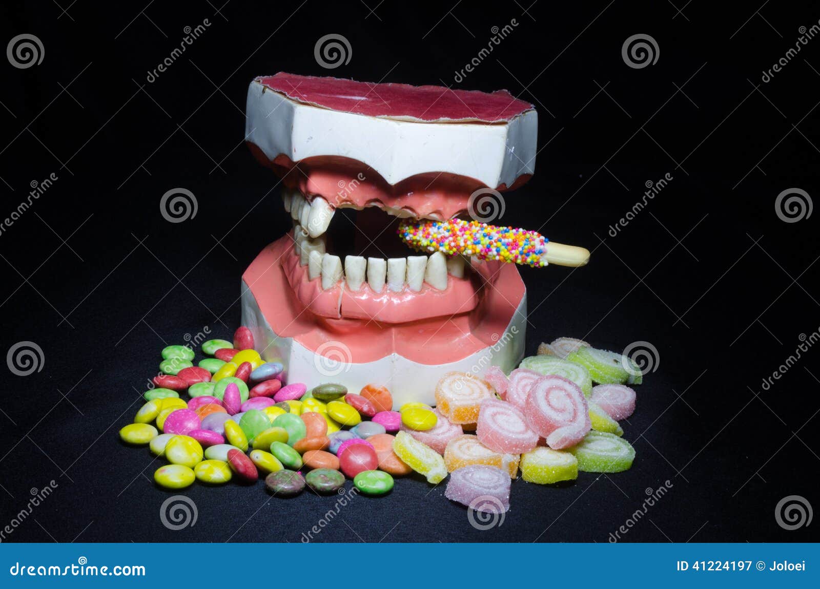 Pile Of Candy Whit Broken Tooth Stock Image Image Of Care Medicine