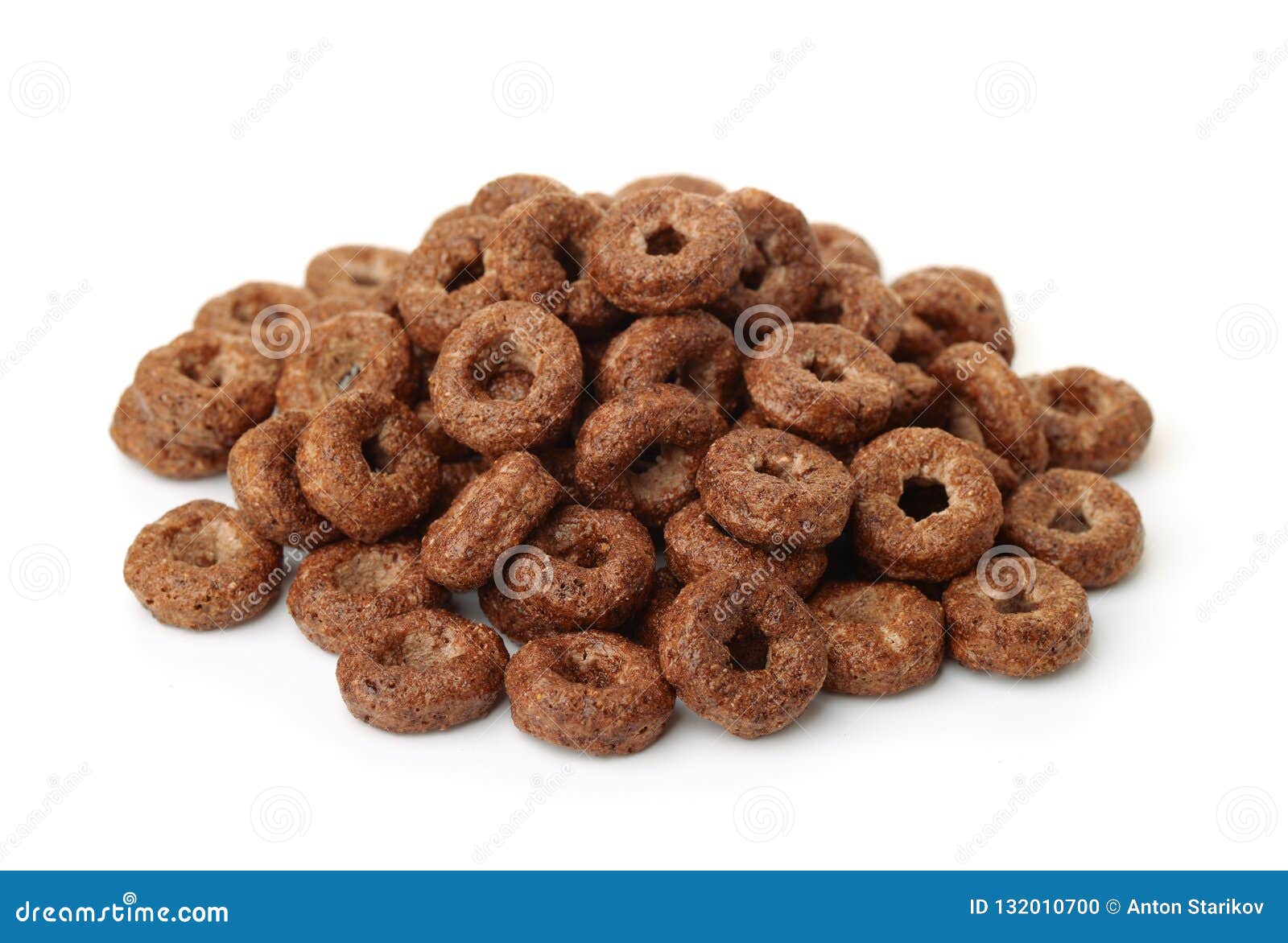 Pile of Chocolate Cereal Rings Stock Photo Image of crispy, corn