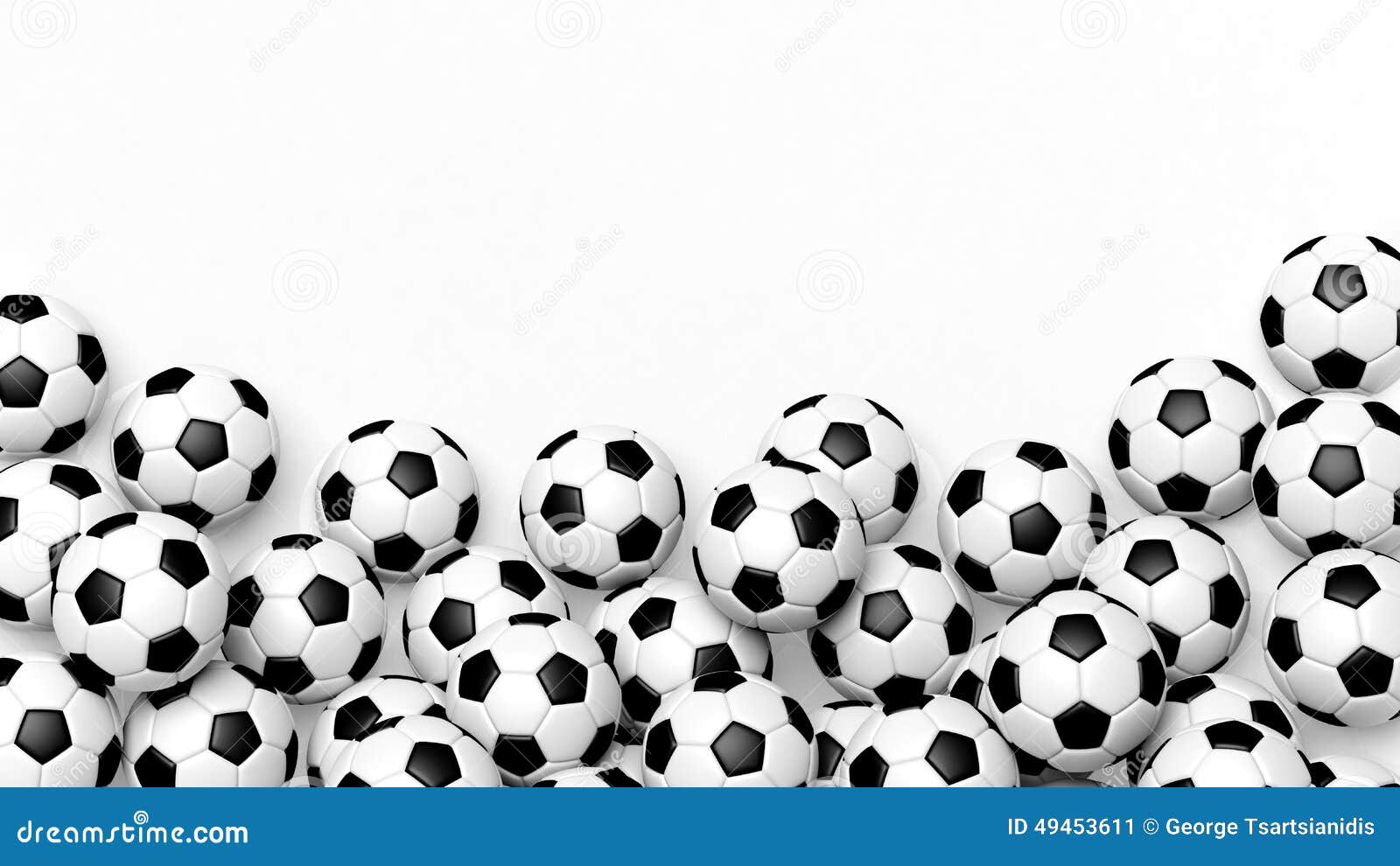 Pile Of Soccer Footballs And Algerian Flag RoyaltyFree Stock Image
