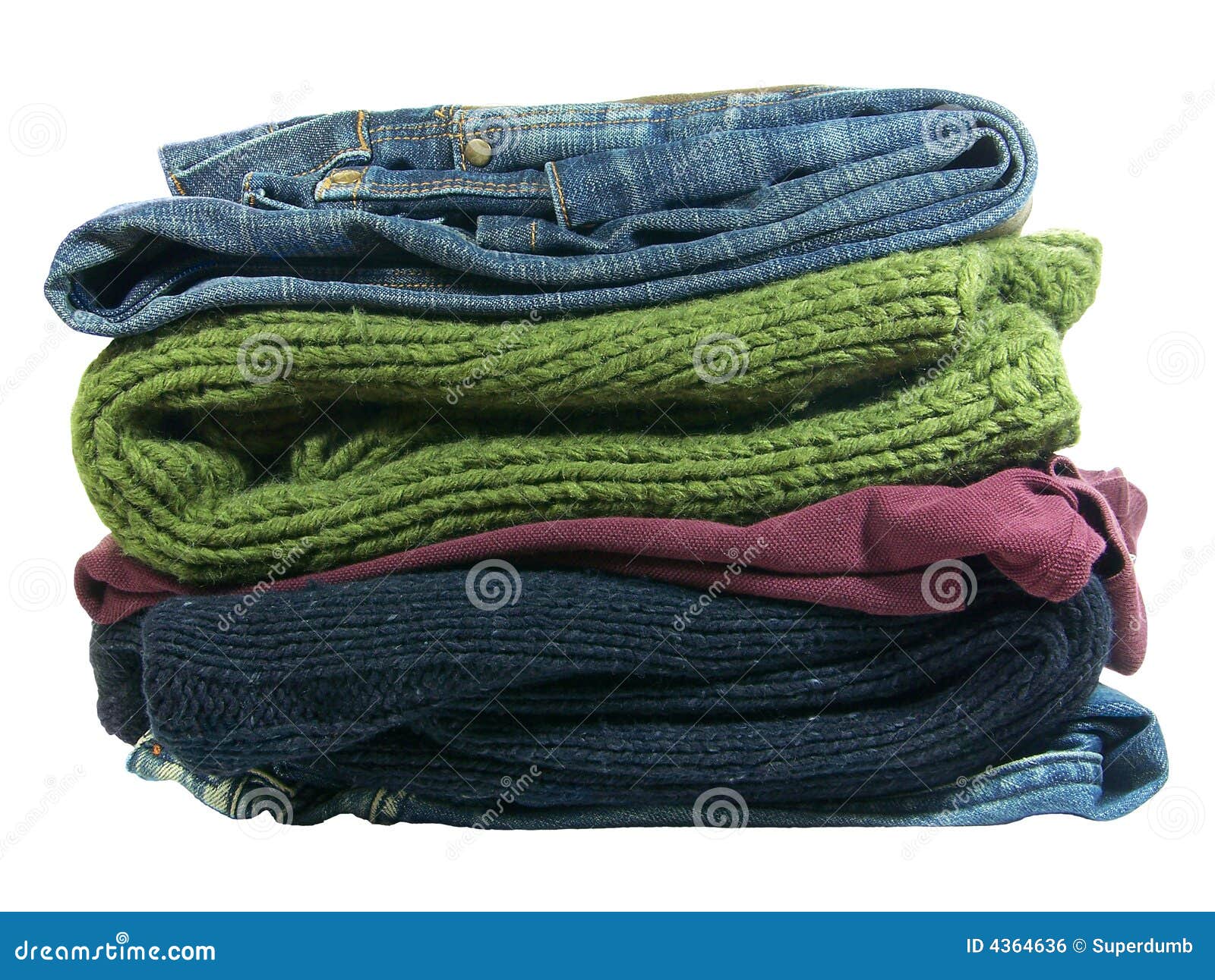 Pile of Clothes Isolated stock photo. Image of shirt, articles 4364636