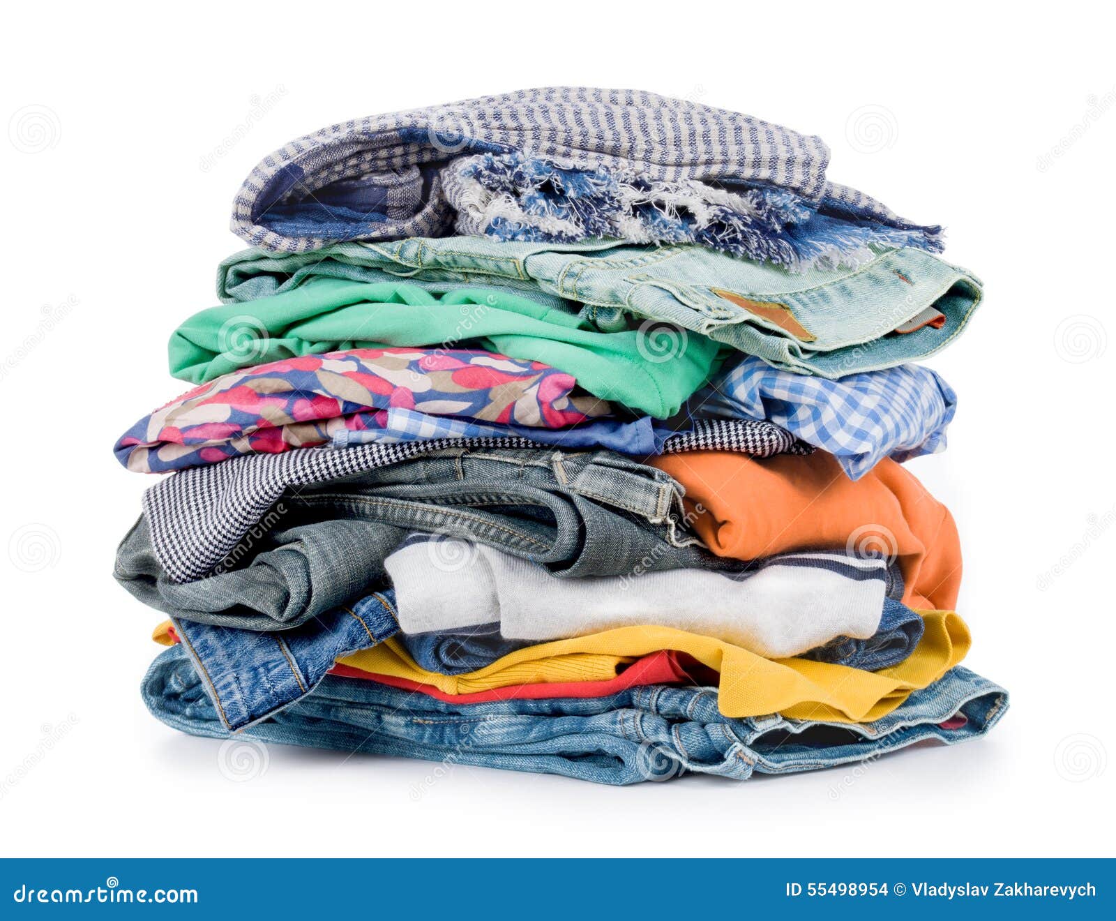 Pile of clothing stock photo. Image of casual, fabric - 55498954