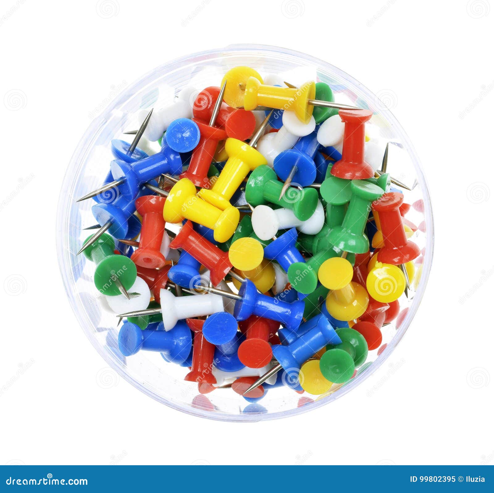 Pile of colorful push pins stock image. Image of equipment - 99802395