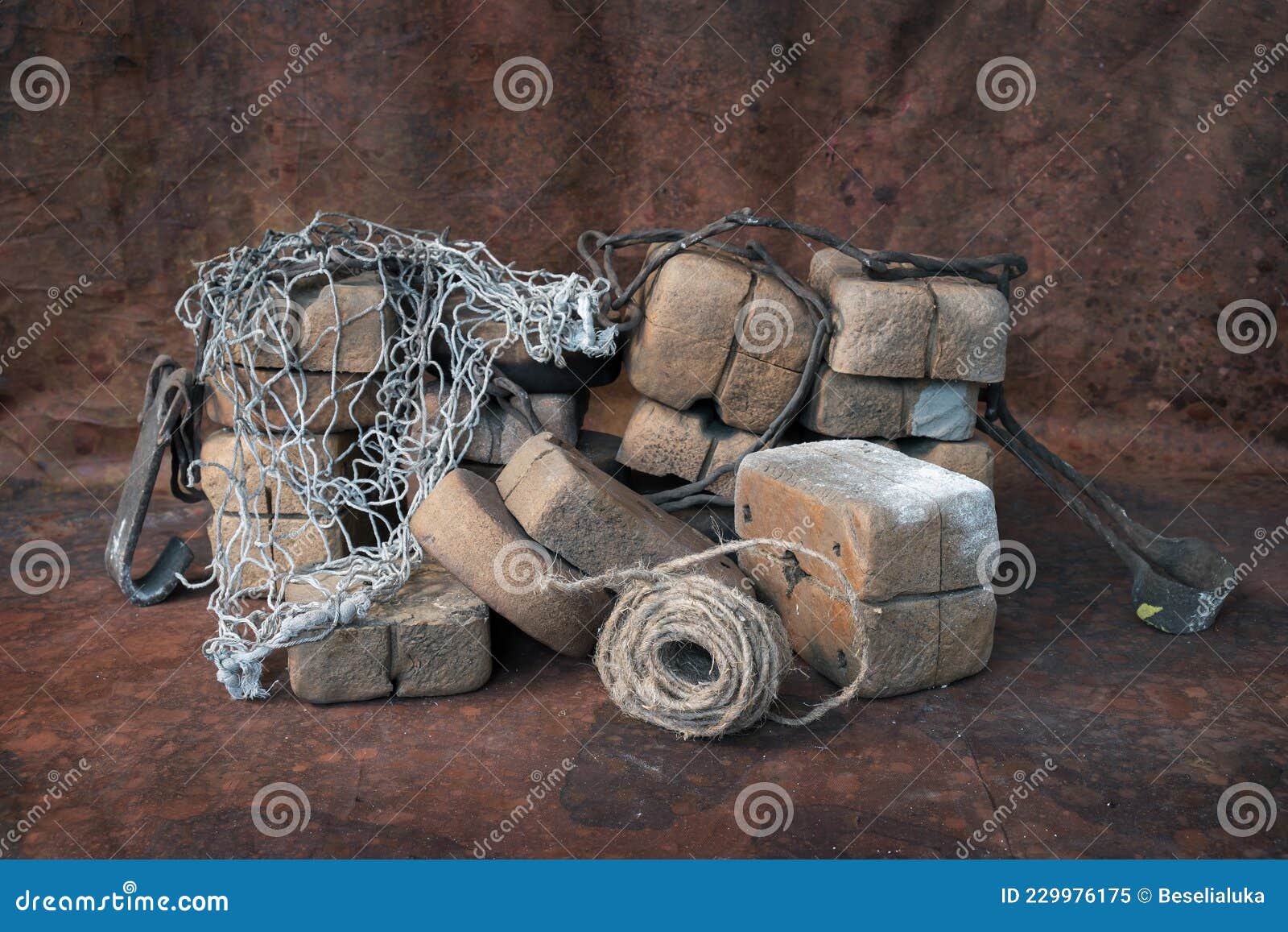 A pile of cork floats stock image. Image of material - 229976175