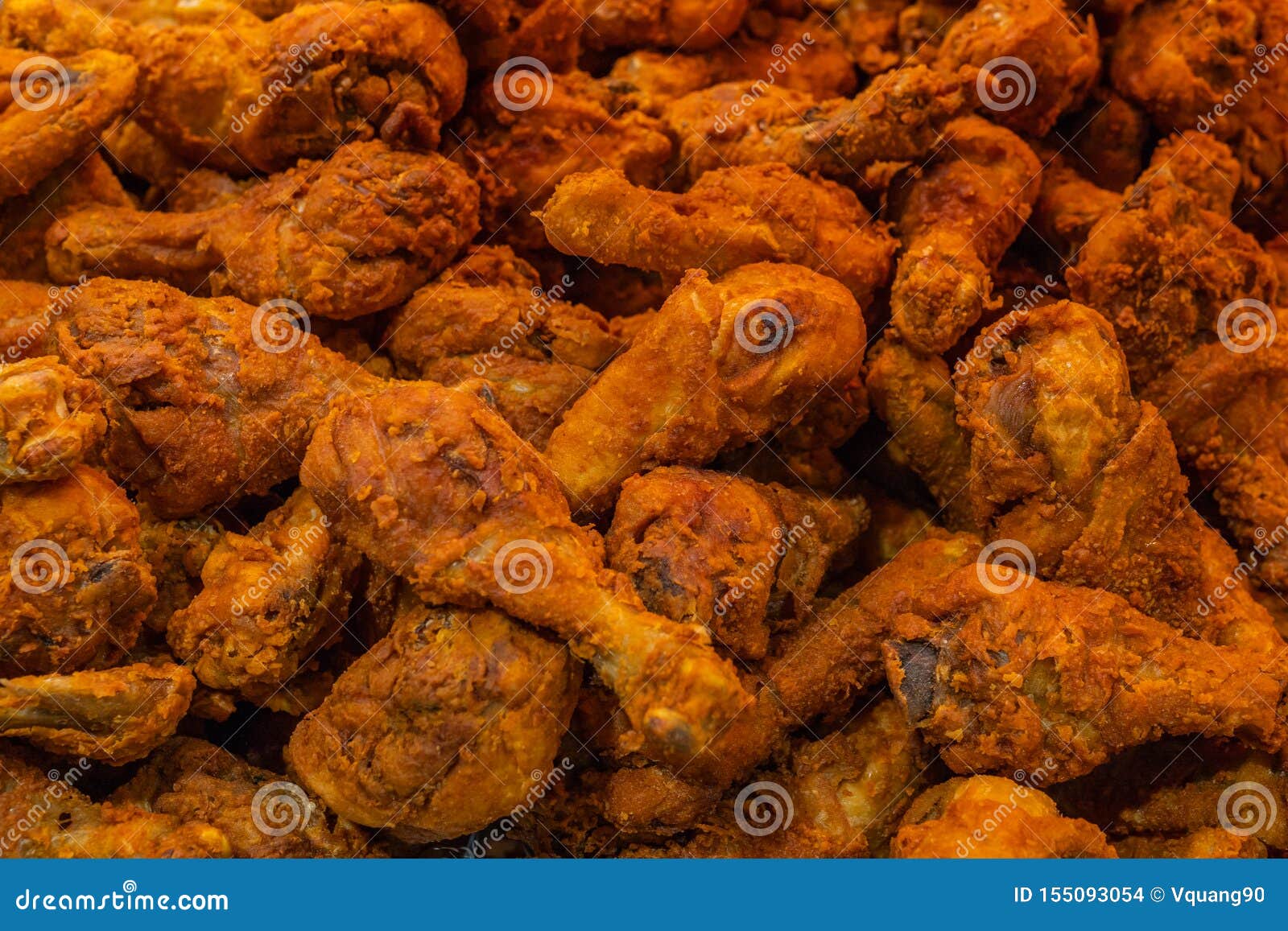 Pile Of Crispy Batter Deepfried Chicken Wings Stock Photography