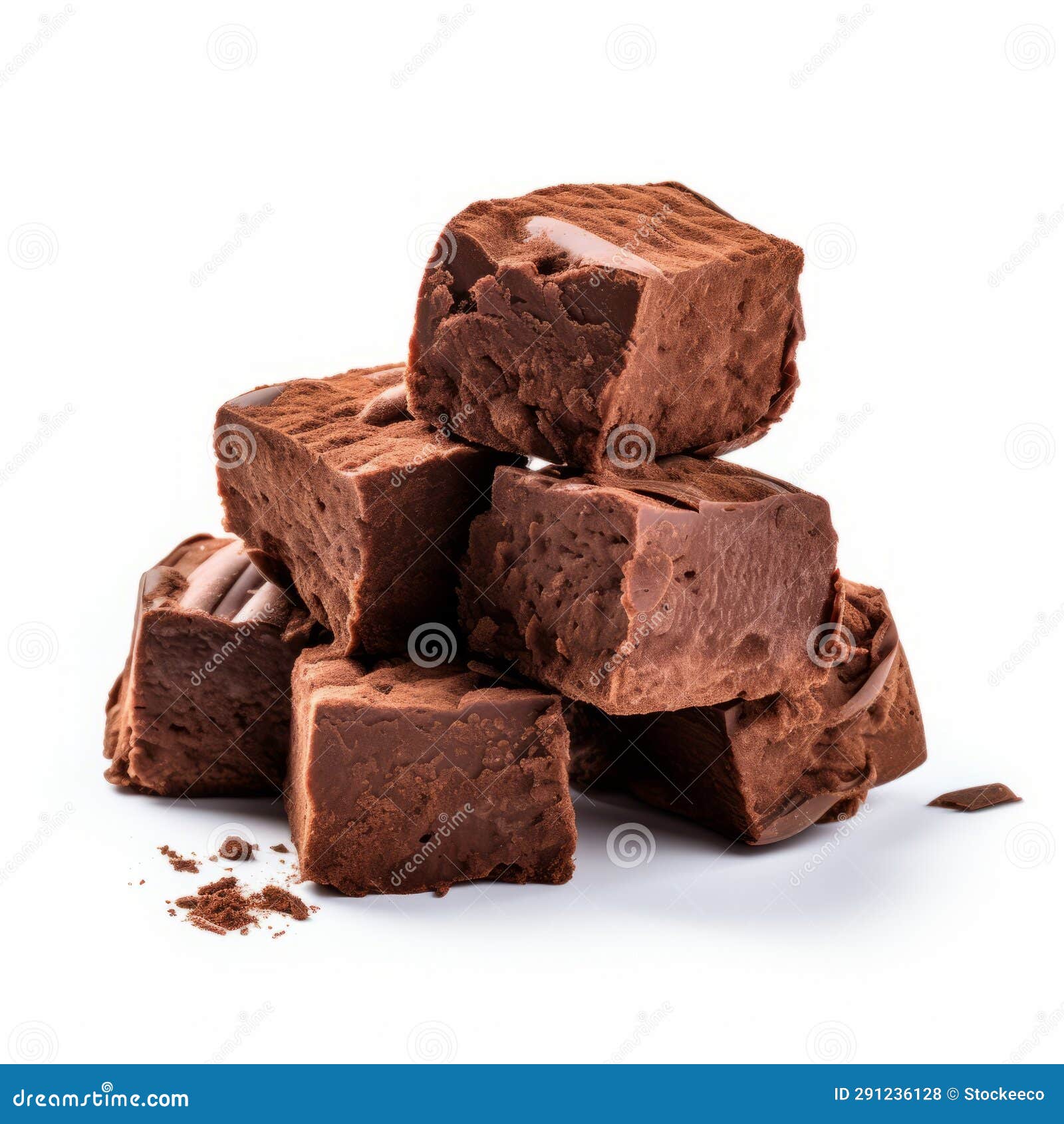 delicious chocolate fudge slices - cubo-futurism style