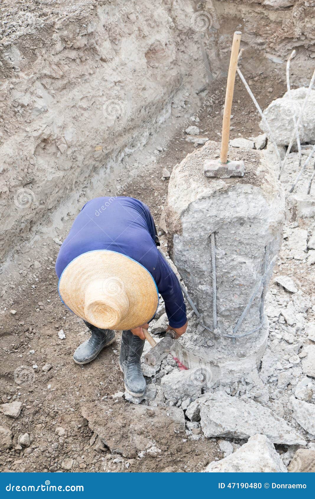 Pile cutoff stock photo. Image of ground, site, level 47190480