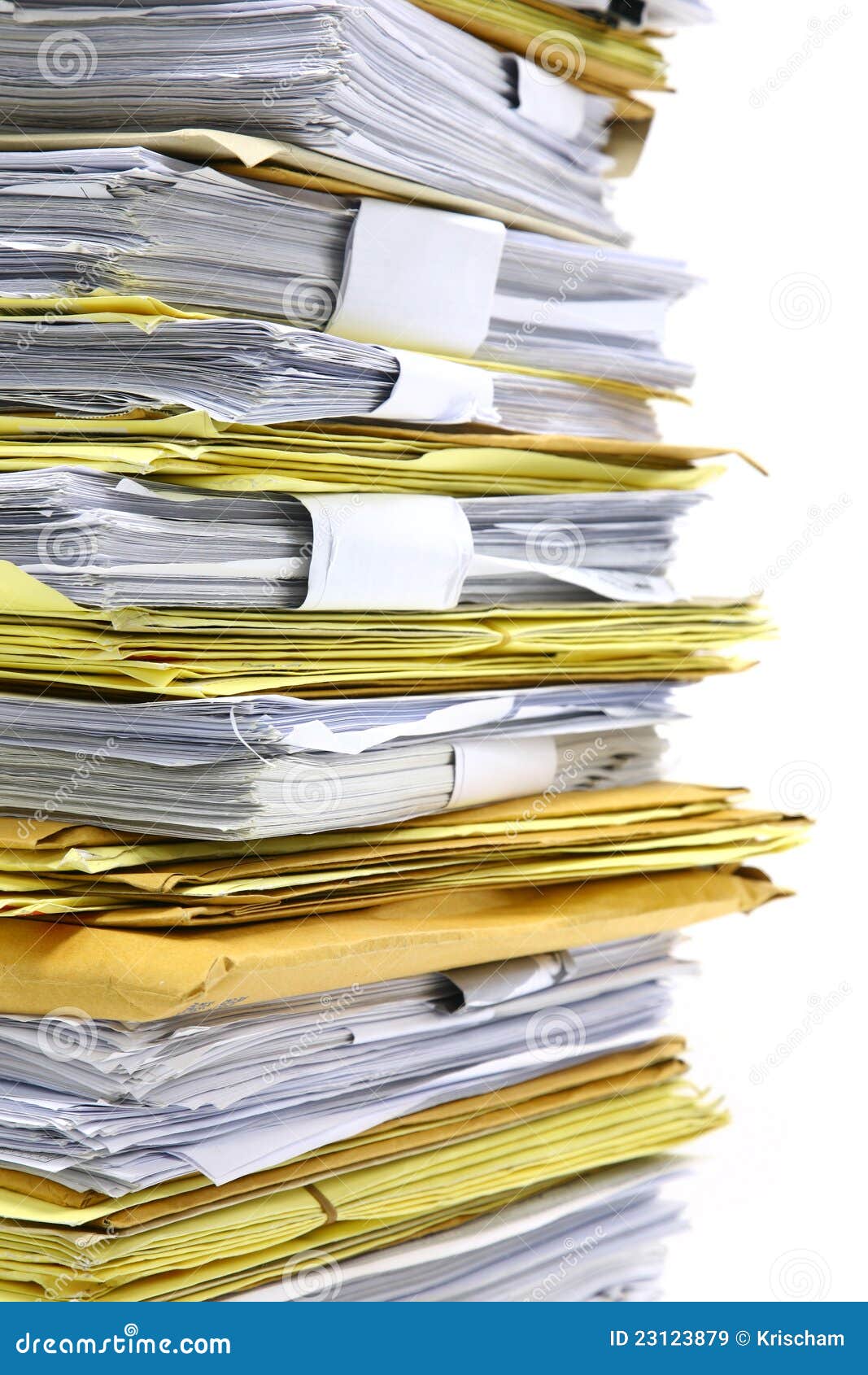 Pile de papiers image stock. Image du chaos, repère, blanc 23123879