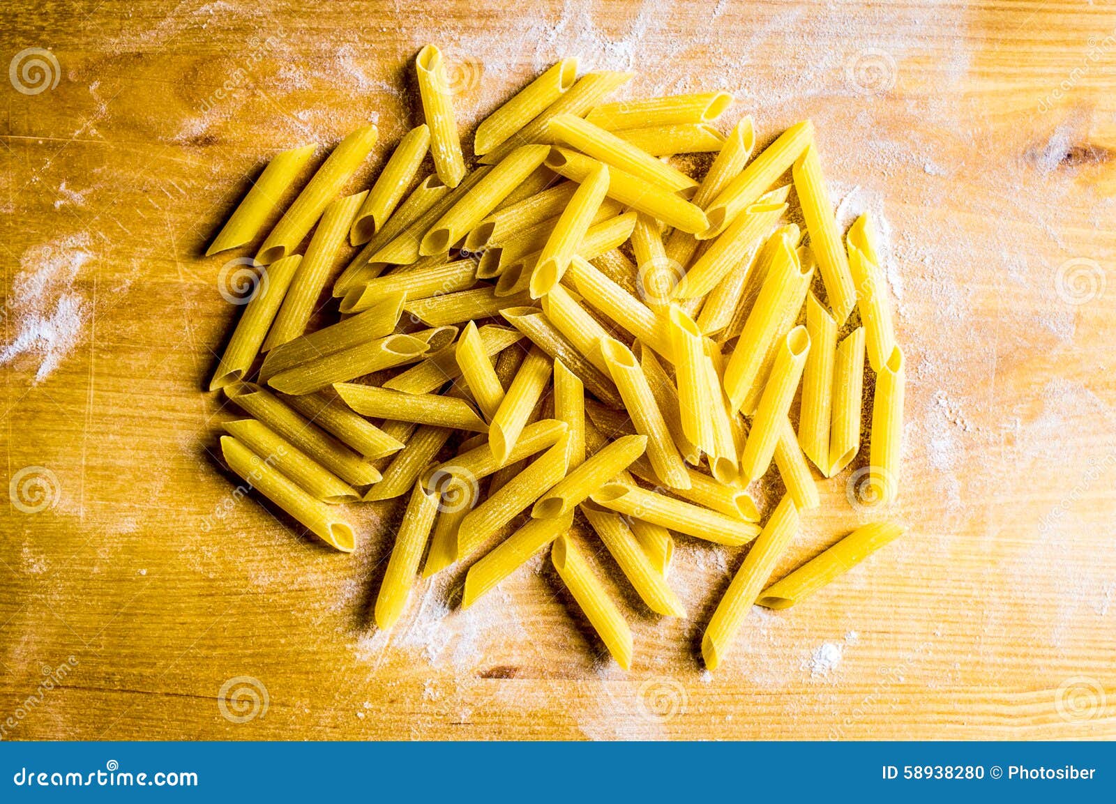 Pile of Dried Spaghetti Pasta on a Board Stock Photo Image of tube