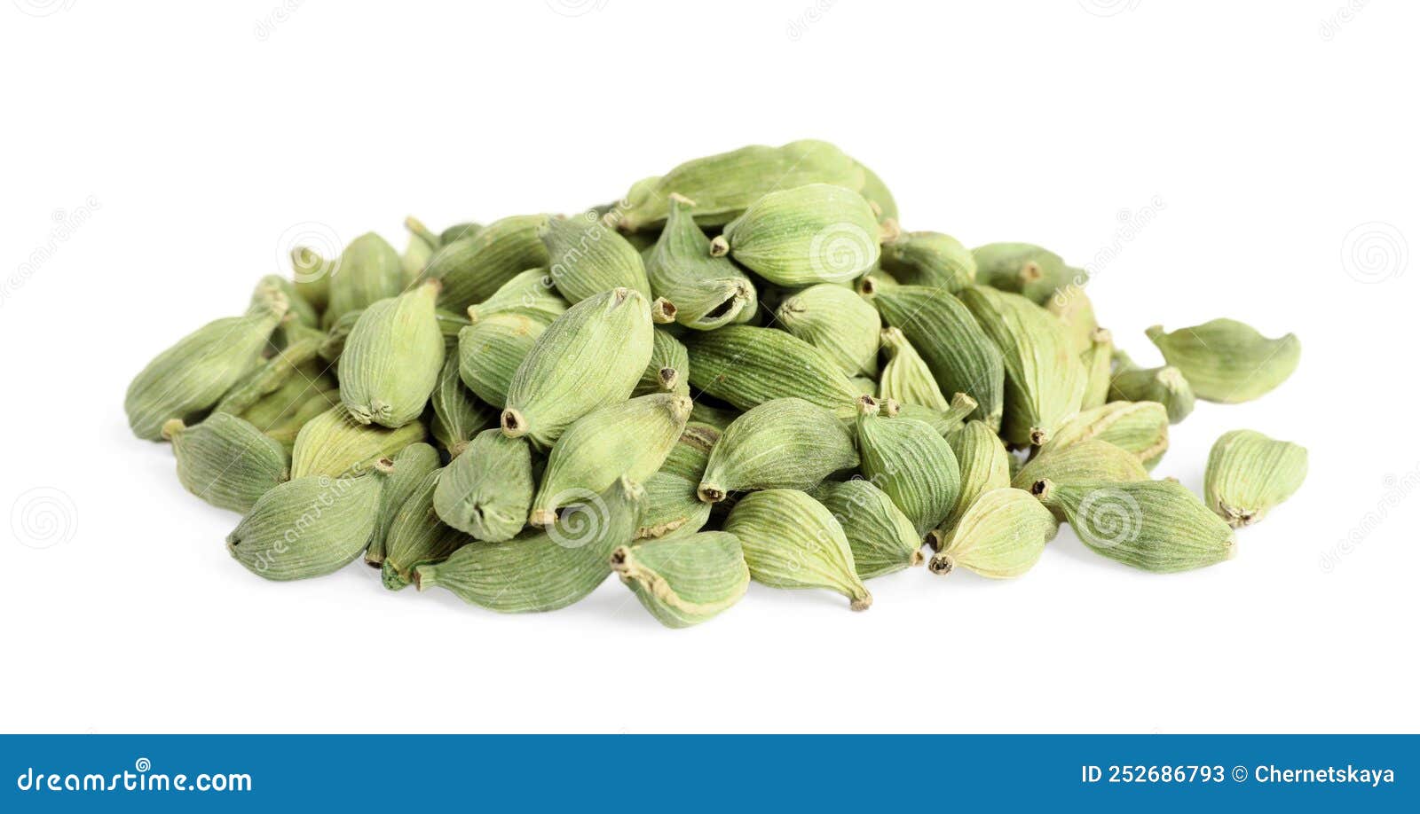 Pile of Dry Cardamom Seeds on White Background Stock Image Image of