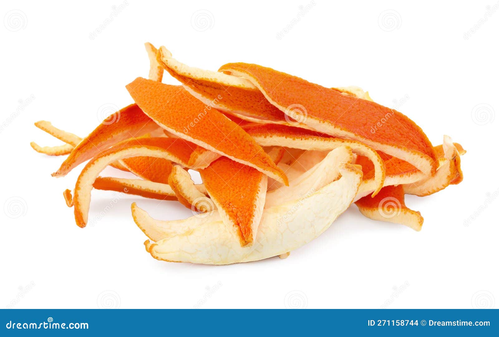 Pile Of Dry Orange Peels Isolated On White Stock Photo Image Of