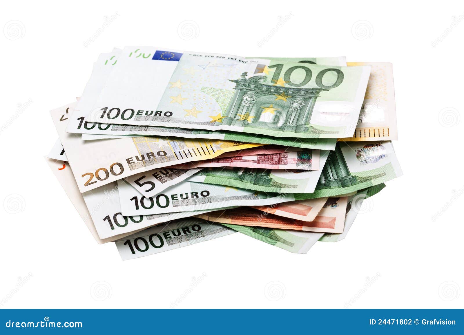 pile of euro banknotes