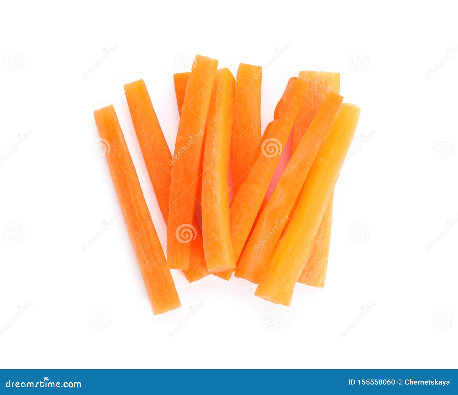 Pile of Fresh Carrot Sticks Isolated on Stock Photo Image of bright