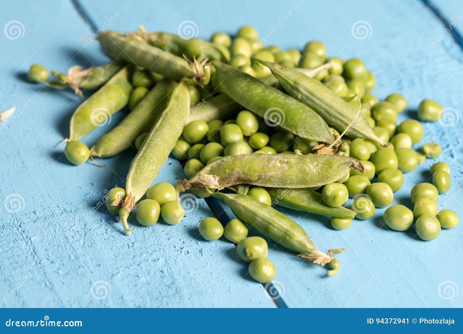 Pile of Fresh Green Peas Closeup Macro View Above Stock Image Image