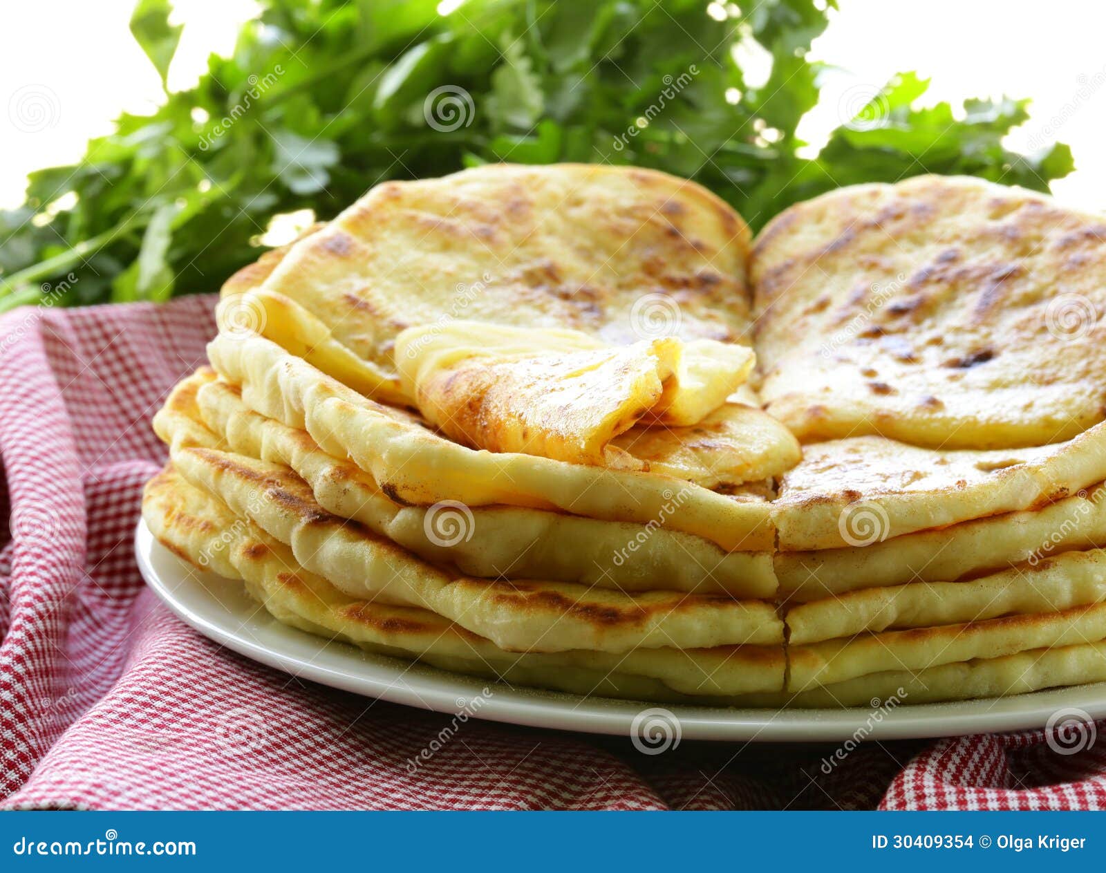 Pile of Fried Bread with Butter Stock Photo Image of cheese, parotta