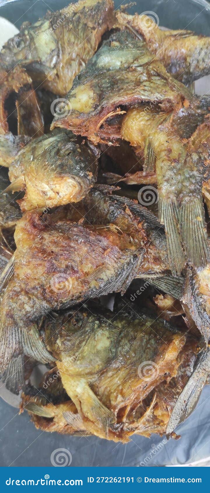 Pile of Fried Fish that Has Been Cooked Stock Image Image of cooked