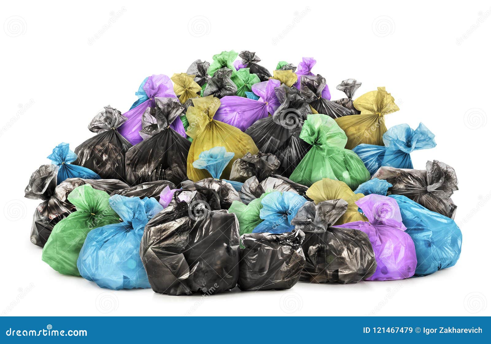 Trash Bags Isolated White Background Stock Photo by ©urfingus 203324536