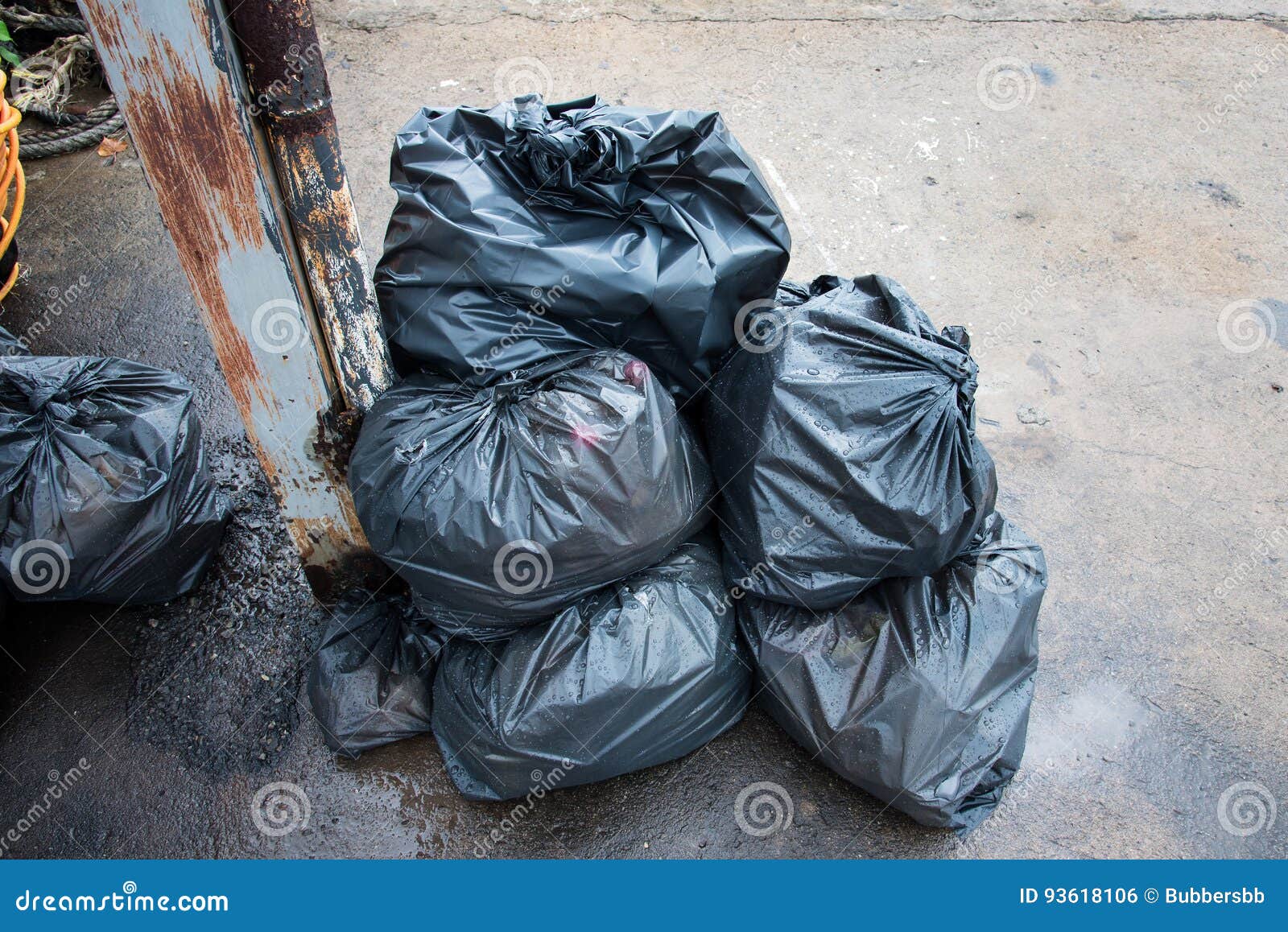 A Pile Of Black Rubbish Bags High-Res Stock Photo - Getty Images